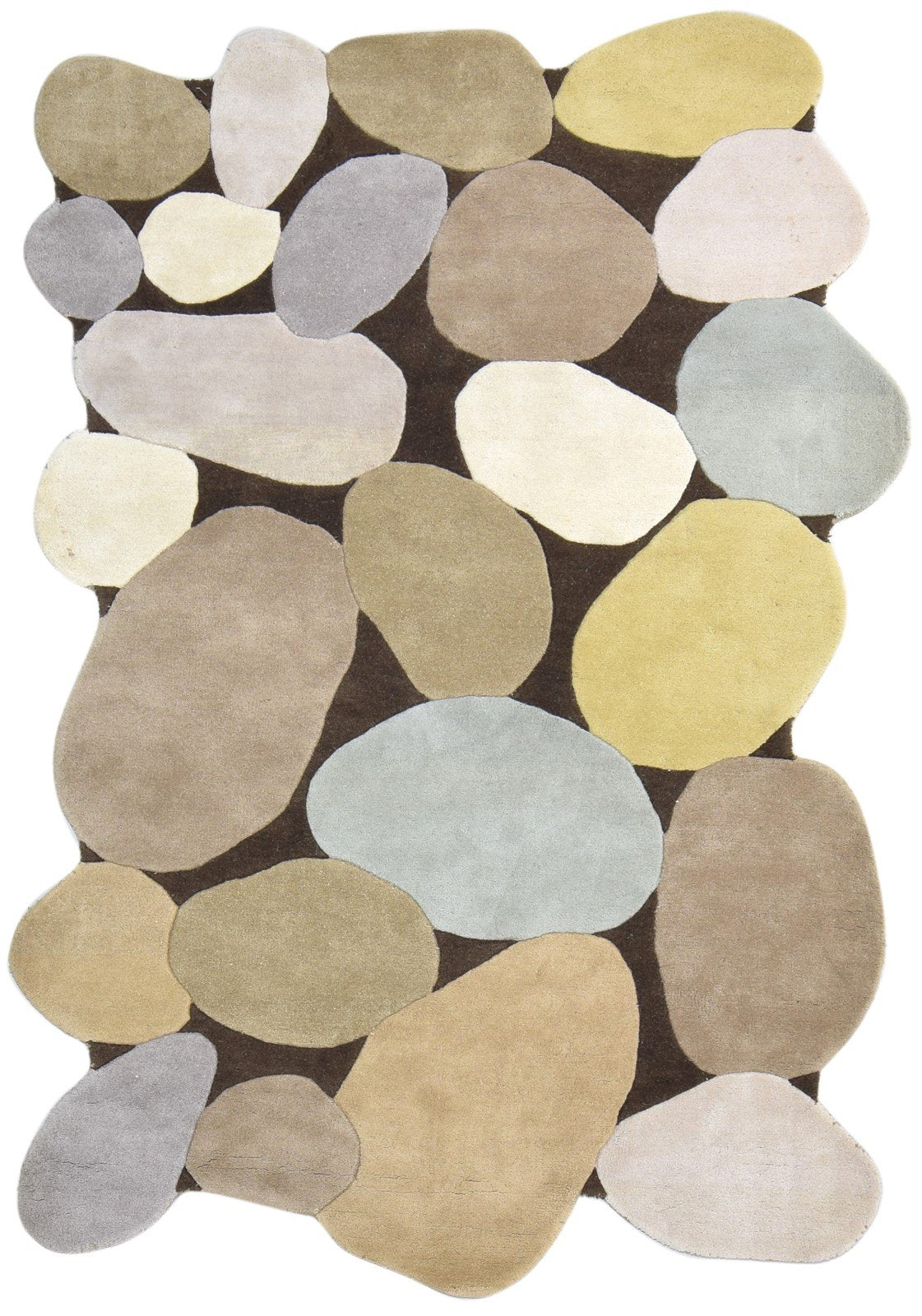 Wool Multi Rug 5' X 8' Modern Hand Tufted French Abstract Room Size Carpet   7864996135061