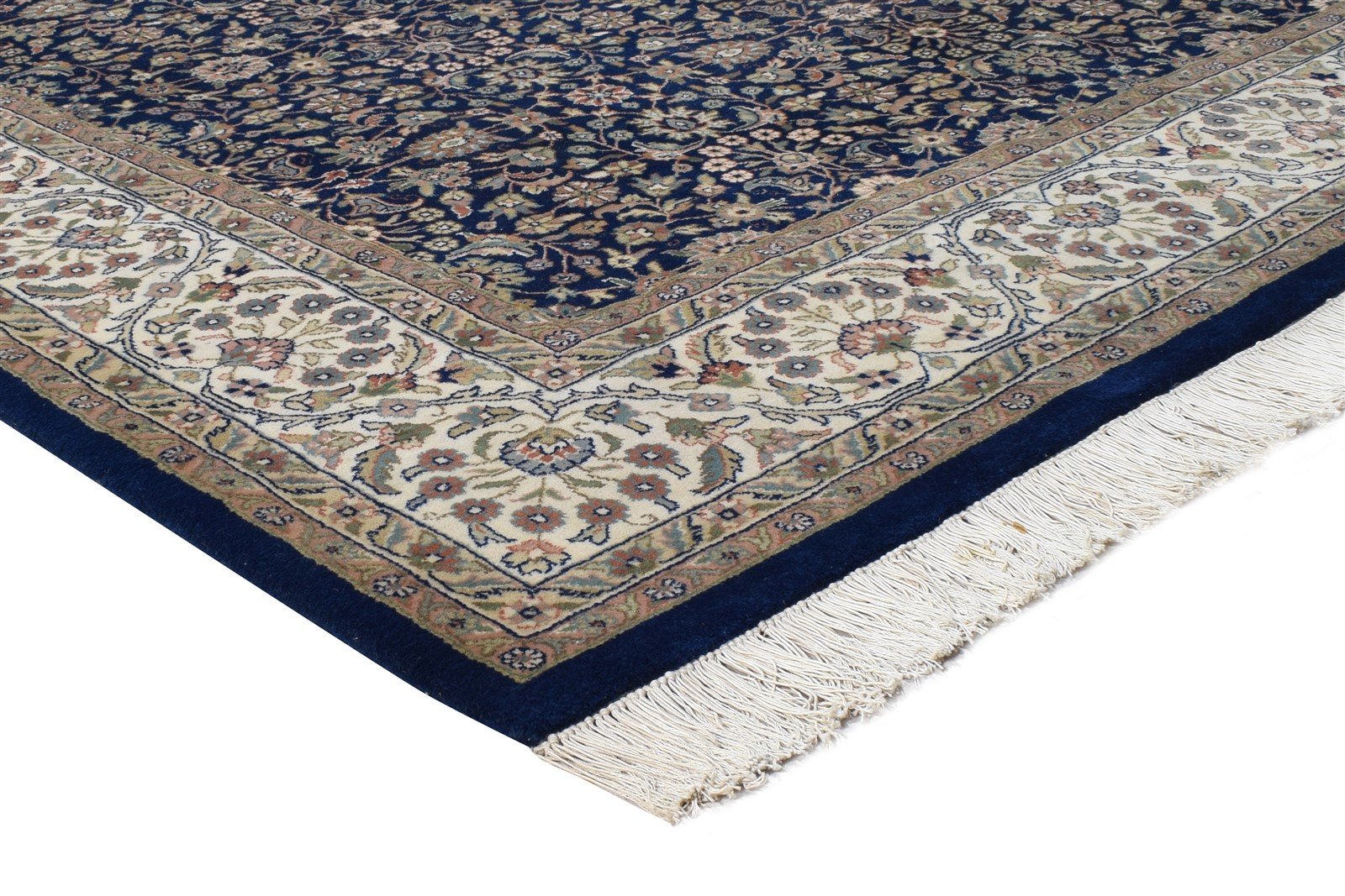 Wool Navy Blue Rug 7' X 7' Persian Hand Knotted Kashan Oriental Large Carpet   7864638701717
