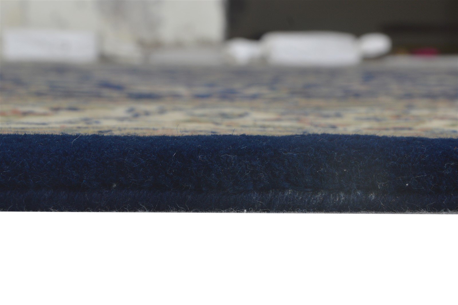 Wool Navy Blue Rug 7' X 7' Persian Hand Knotted Kashan Oriental Large Carpet   7864638701717
