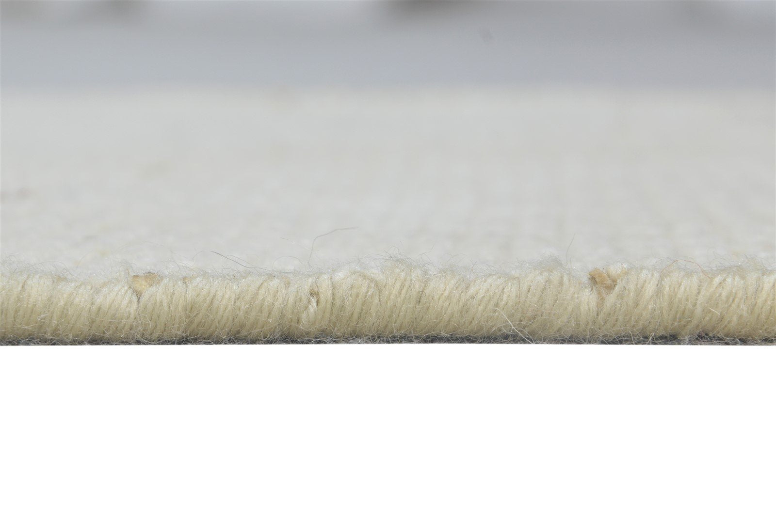 Wool Off-White Rug 2' X 3' Modern Hand Knotted Scandinavian Solid Small Carpet   7865124389013