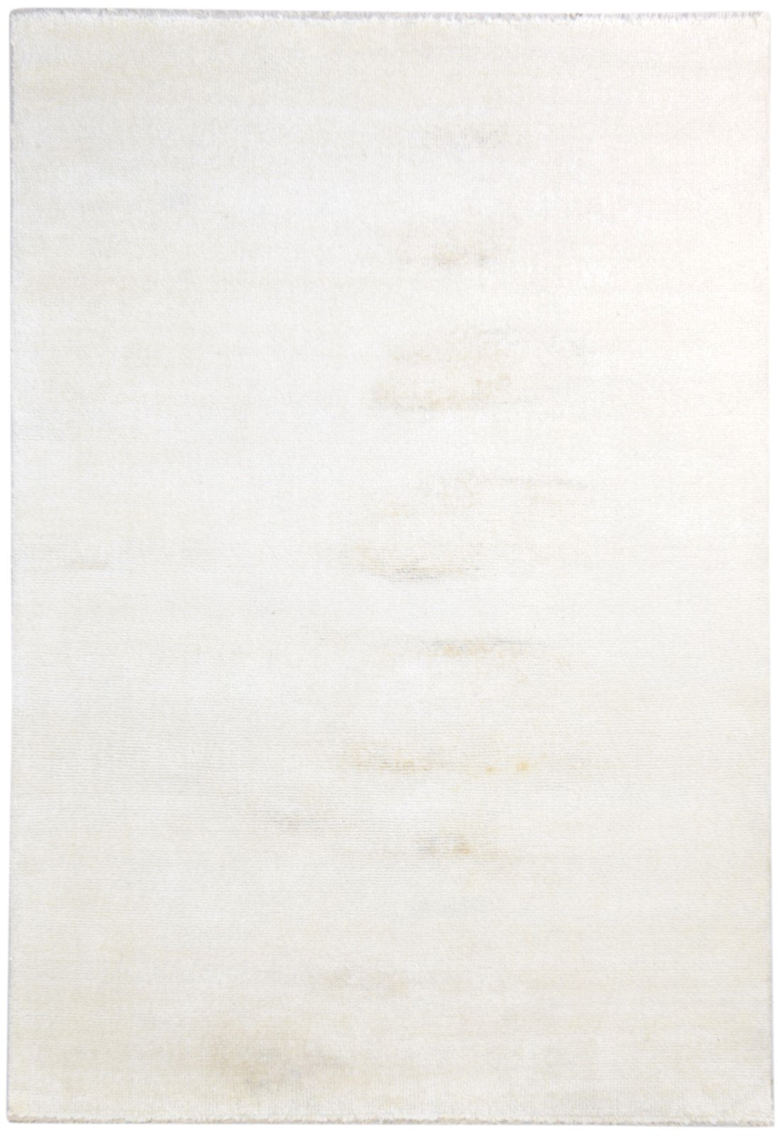Wool Off-White Rug 6' X 9' Modern Hand Knotted Scandinavian Solid Large Carpet   7865124126869