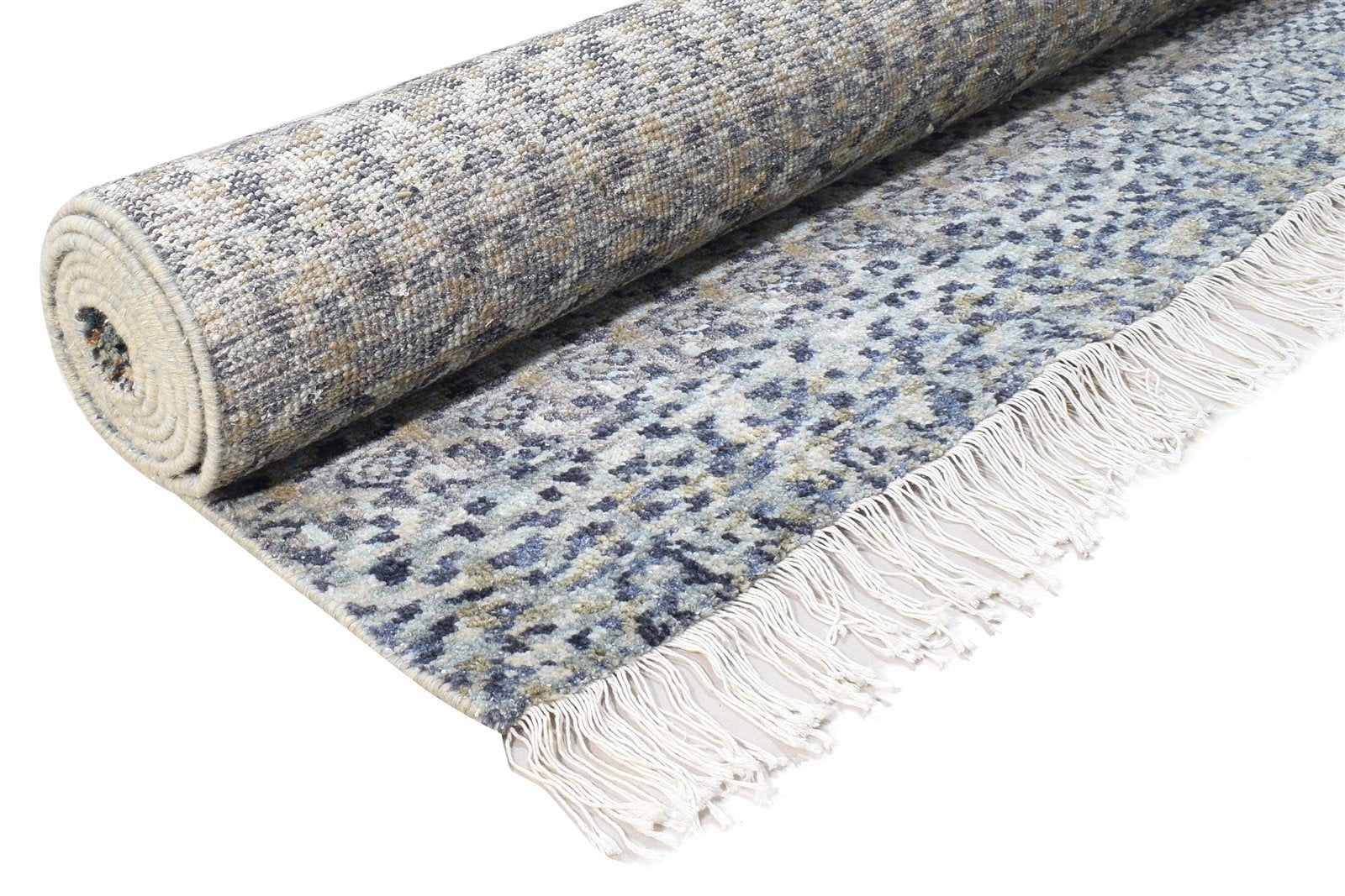 Wool Off-White Rug 8' X 10' Modern Hand Knotted American Abstract Large Carpet   7865050562709