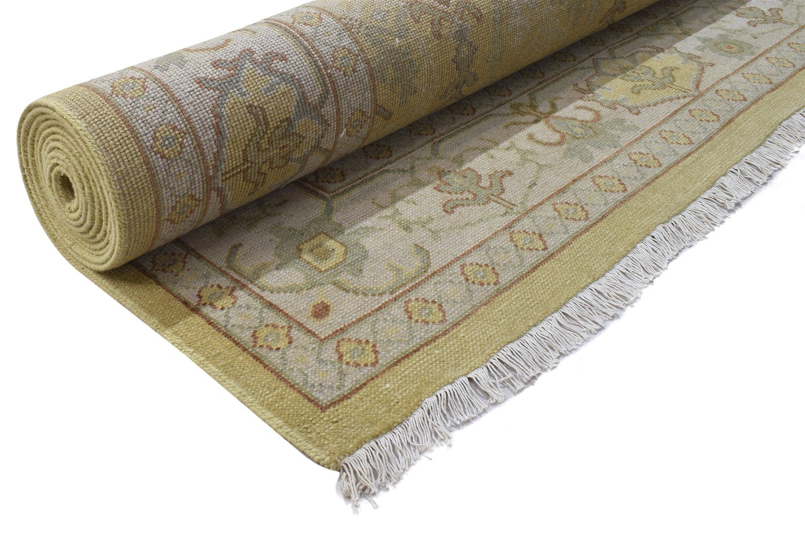 Wool Olive Rug 10' X 14' Persian Hand Knotted Oushak Oriental Extra Large Carpet   7864105009301