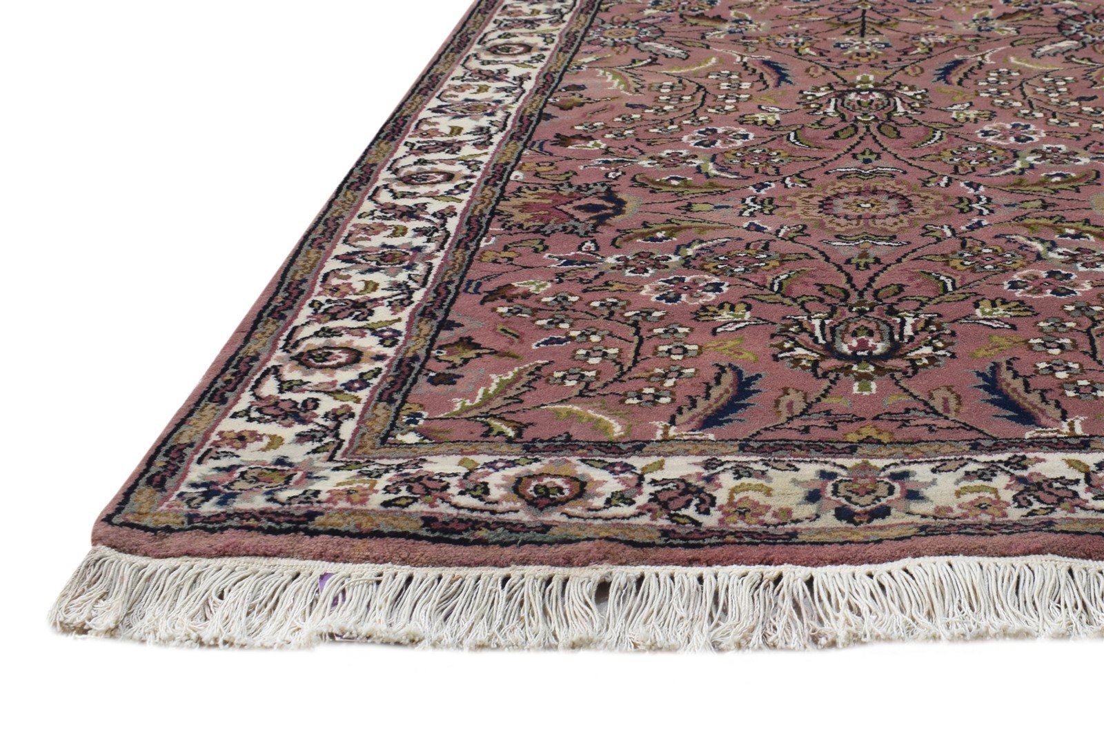 Wool Pink Rug 2'6 X 9' Persian Hand Knotted Kashan Oriental Small Runner   7864669077653