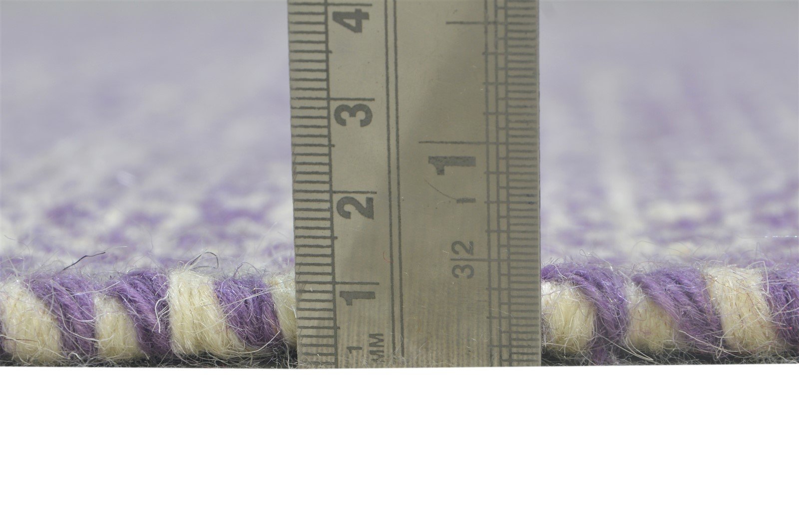 Marna Wool Purple Rug 5' X 8' Modern Dhurrie Scandinavian Nordic   7865124552853