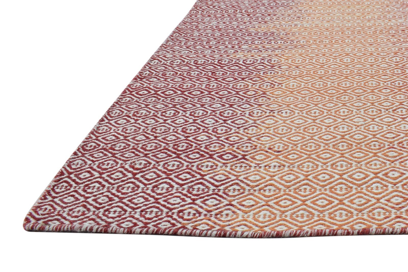 Maxie Wool Purple Rug 6' X 8' Modern Dhurrie Shibori Ombre   7865022808213