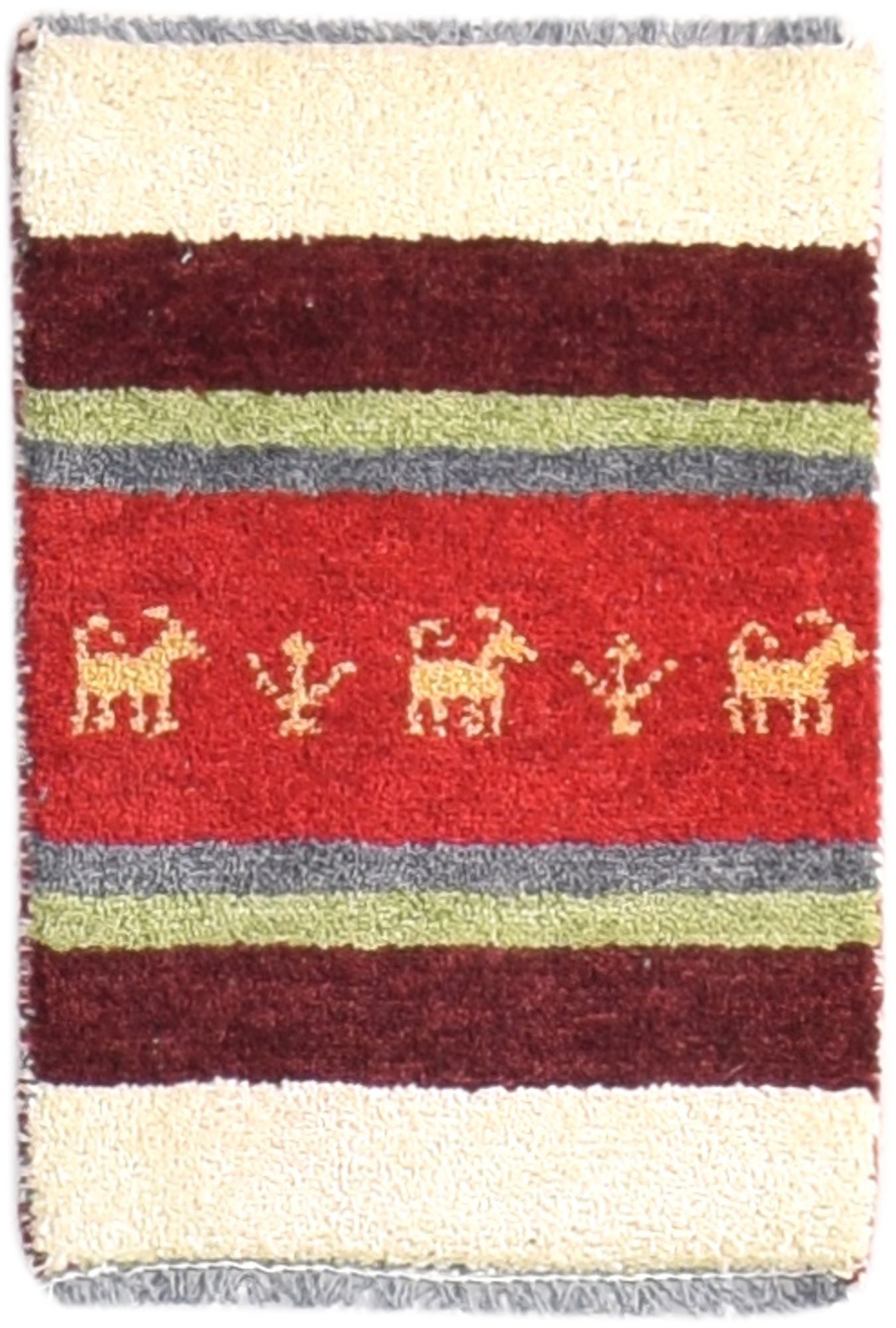 Wool Red Rug 1' X 2' Southwestern Hand Knotted American Tribal Small Carpet   7865087623317