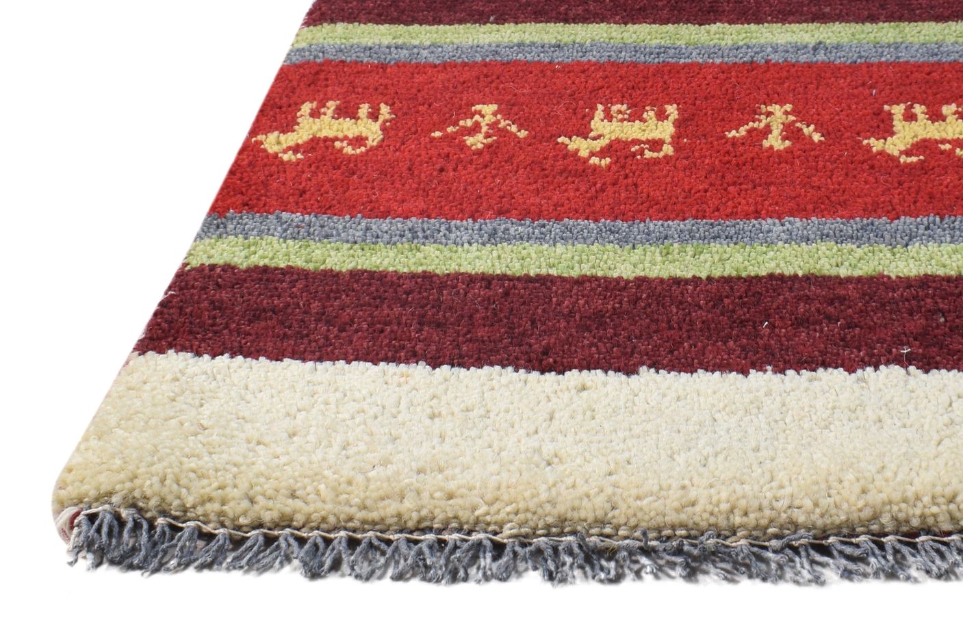 Wool Red Rug 1' X 2' Southwestern Hand Knotted American Tribal Small Carpet   7865087623317