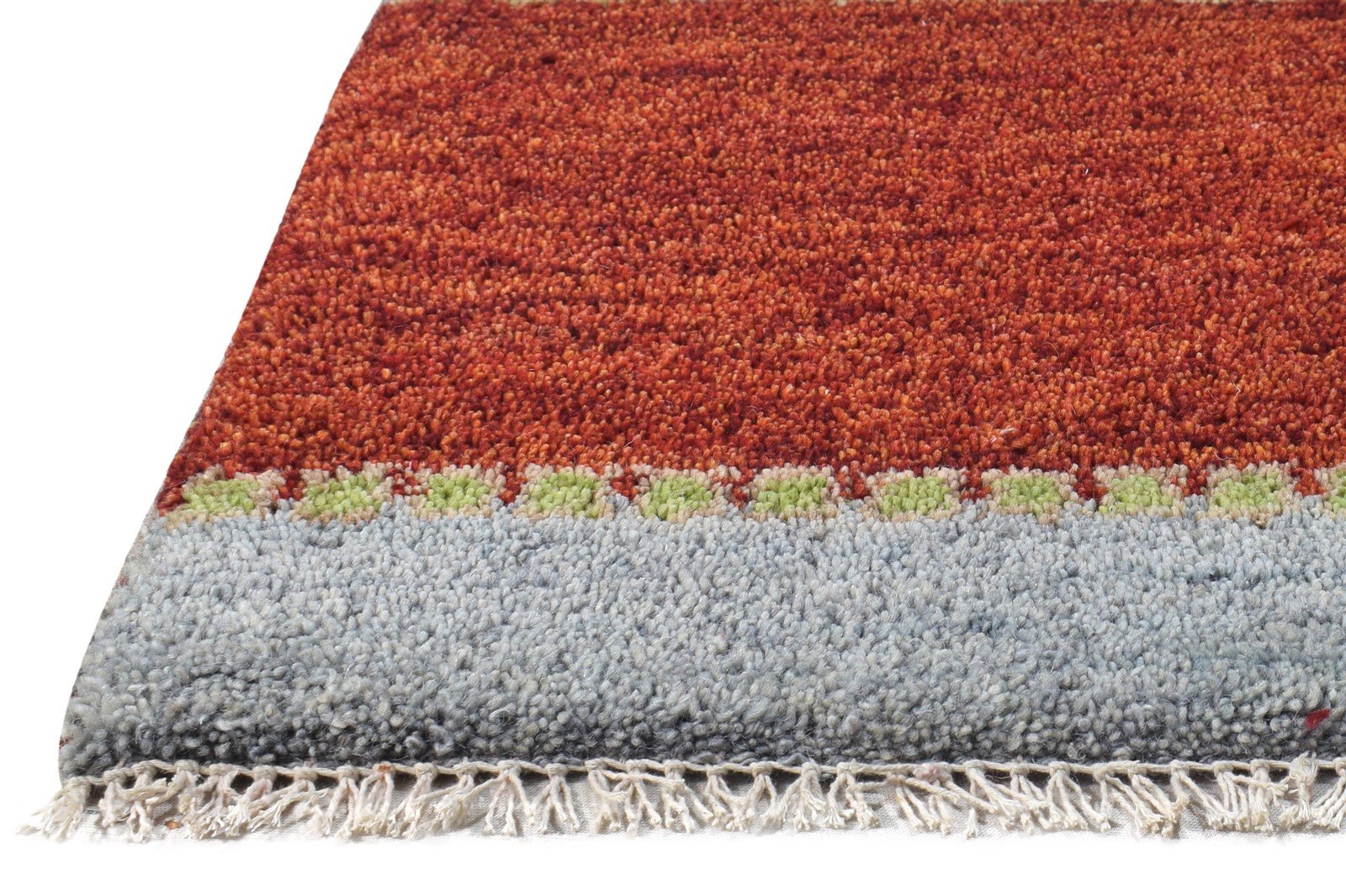 Wool Red Rug 1' X 2' Tribal Hand Knotted Gabbeh Southwestern Small Carpet   7864507302037