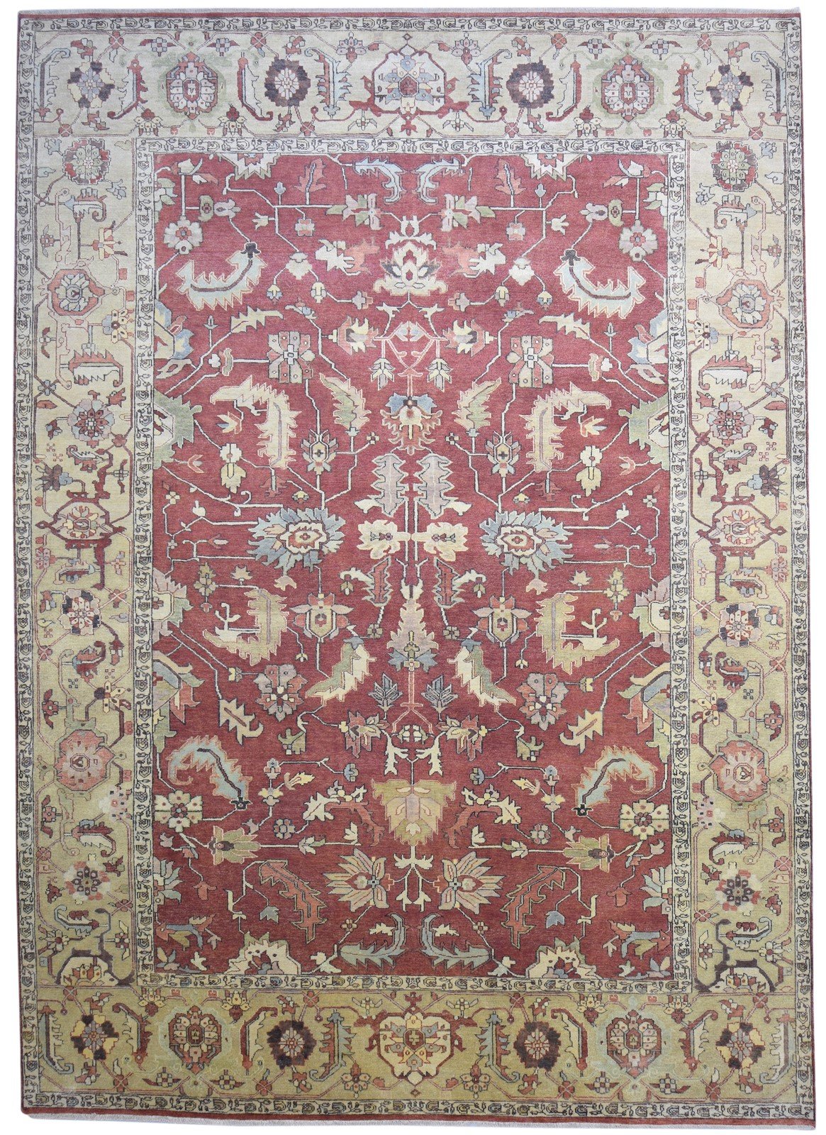 Wool Red Rug 10' X 13' Persian Hand Knotted Mughal Oriental Extra Large Carpet   7864222089365