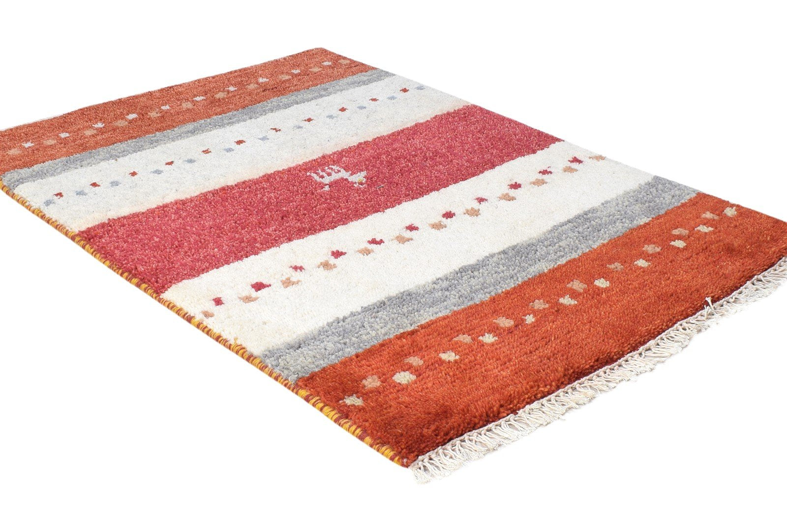 Wool Red Rug 2' X 3' Tribal Hand Knotted Gabbeh Southwestern Small Carpet   7864510709909