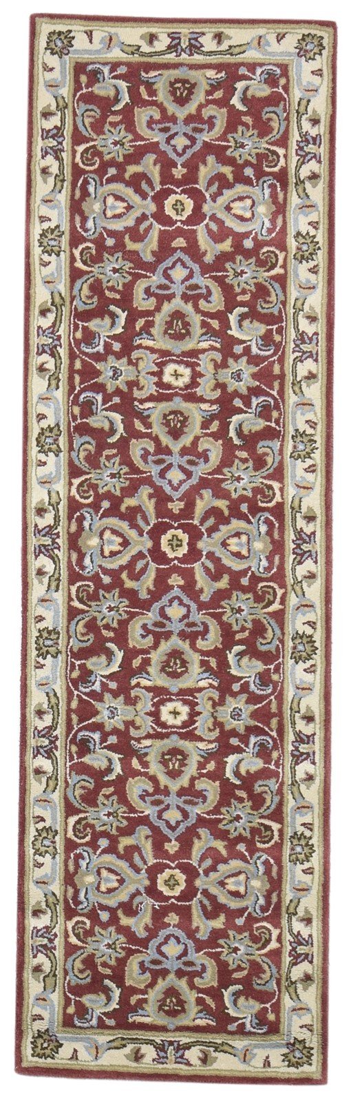 Wool Red Rug 2' X 8' Persian Hand Tufted Kashan Oriental Small Runner   7864852742293