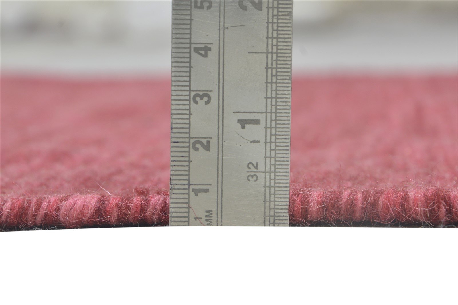 Wool Red Rug 3' X 5' Modern Dhurrie Scandinavian Solid Small Carpet   7864181391509