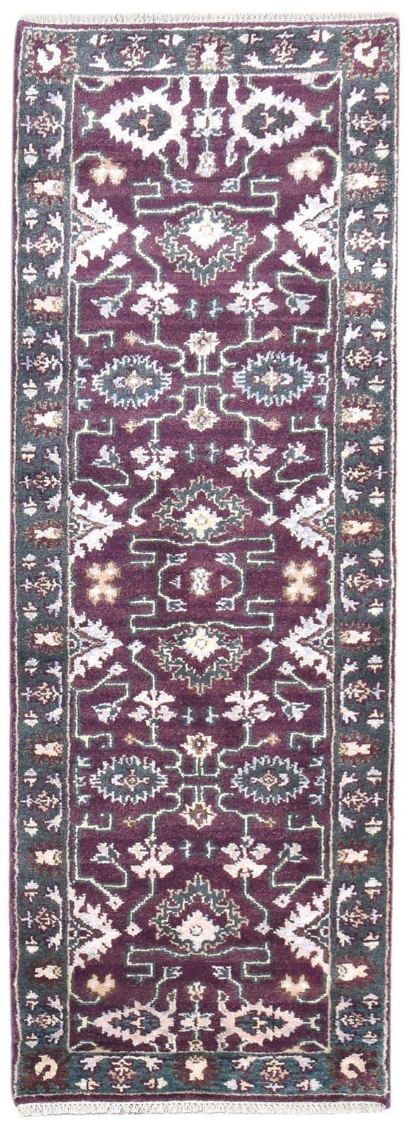 Wool Red Rug 3' X 8' Persian Hand Knotted Oushak Oriental Small Runner   7864834654357