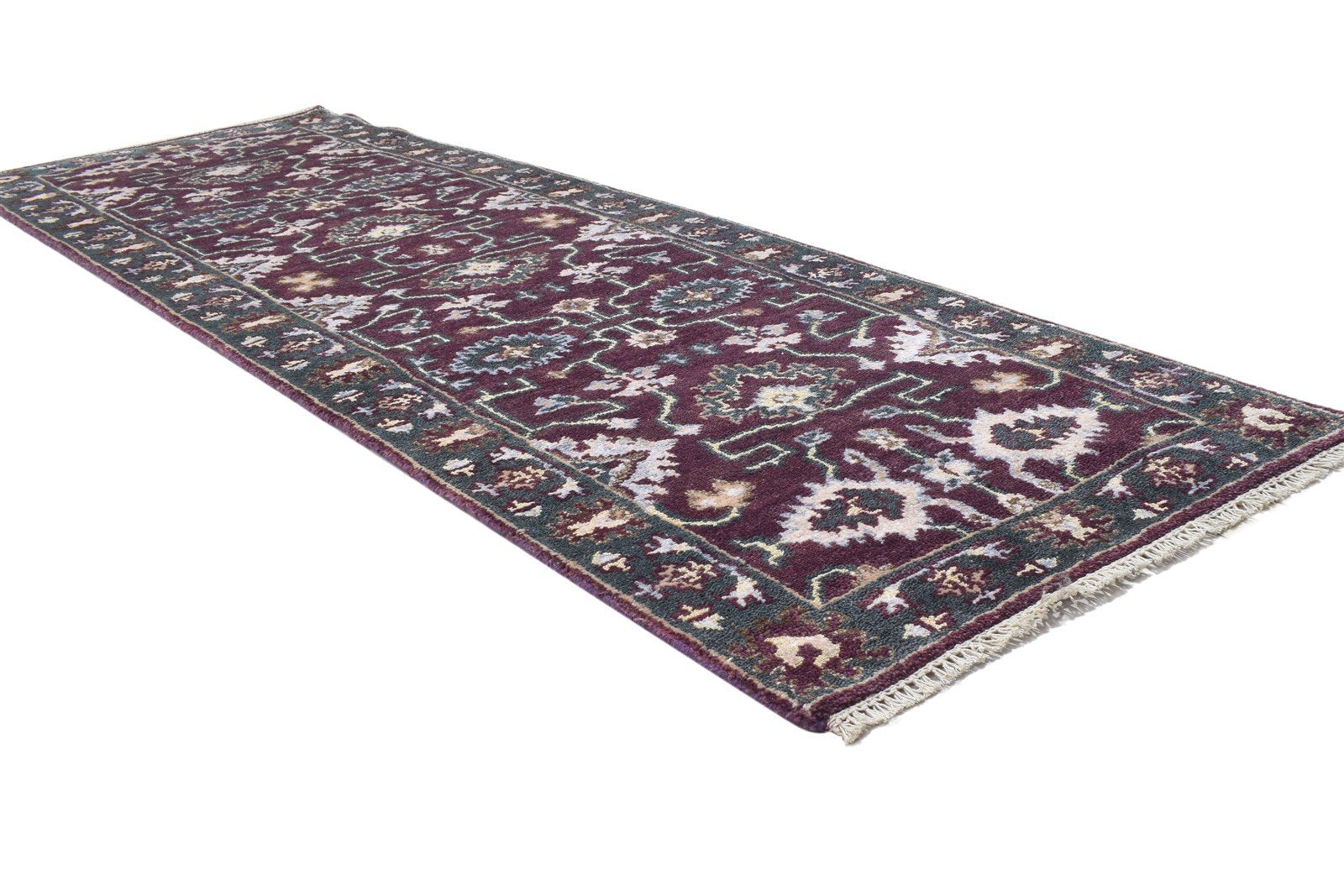 Clemmy Wool Red Rug 3' X 8' Persian Hand Knotted Oushak Oriental Runner   7864834654357