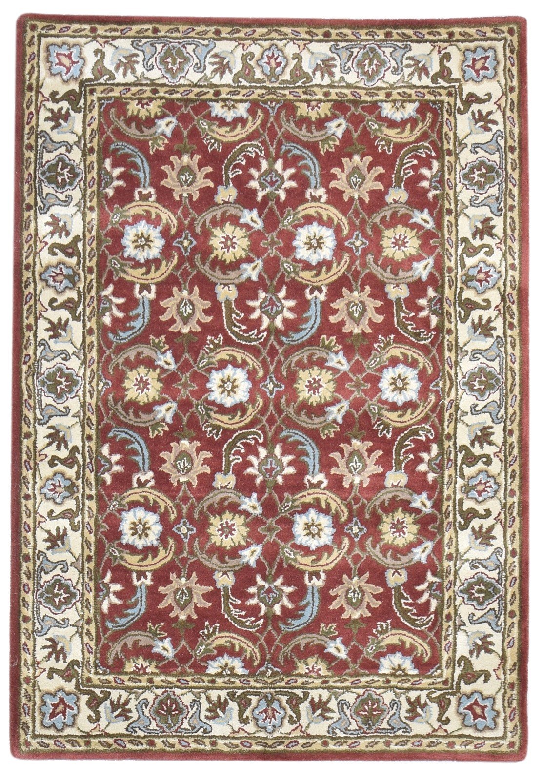 Wool Red Rug 4' X 6' Persian Hand Tufted Kashan Oriental Room Size Carpet   7864340873365