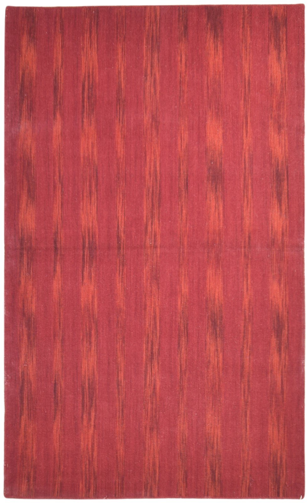 Wool Red Rug 5' X 8' Modern Dhurrie Bohemian Abstract Room Size Carpet   7865190154389