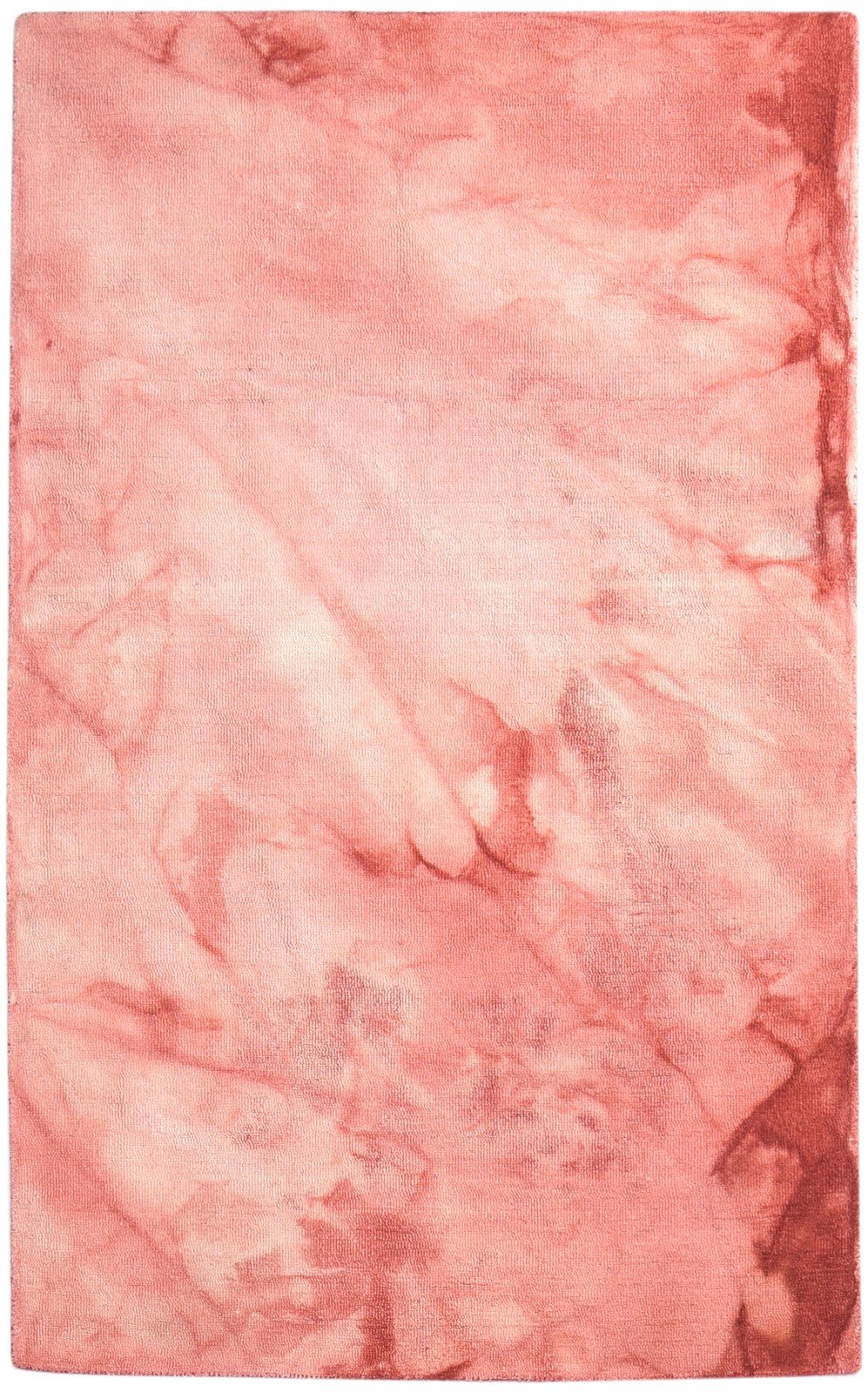 Wool Red Rug 5' X 8' Modern Hand Tufted Shibori Tie Dye Room Size Carpet   7865173278869