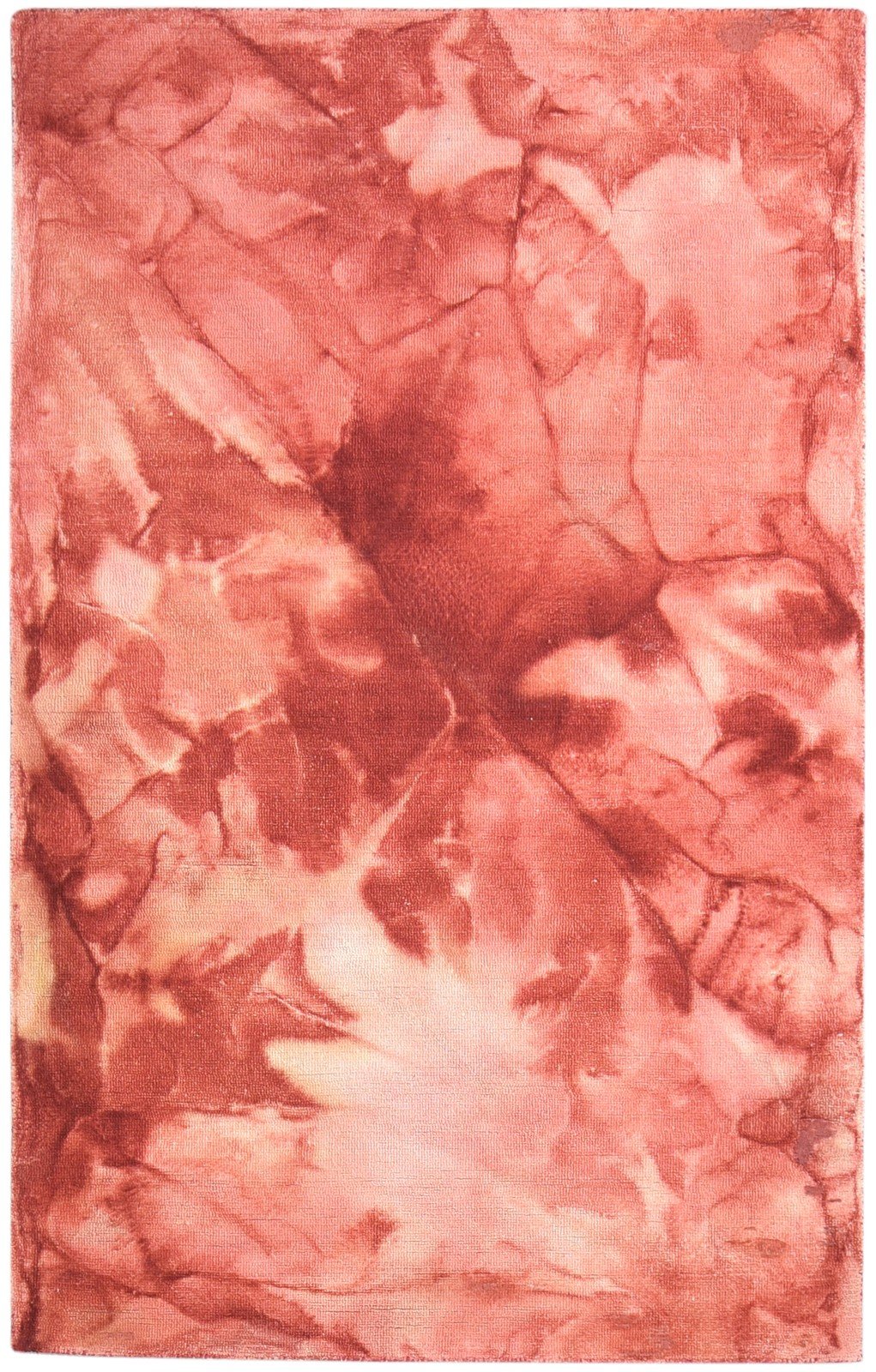 Wool Red Rug 5' X 8' Modern Hand Tufted Shibori Tie Dye Room Size Carpet   7865172295829