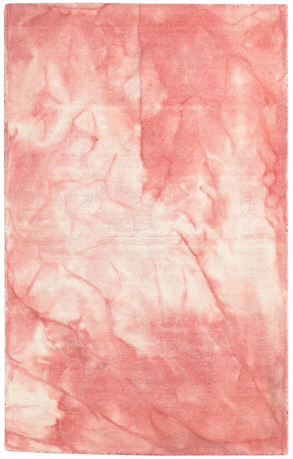 Wool Red Rug 5' X 8' Modern Hand Tufted Shibori Tie Dye Room Size Carpet   7865173541013