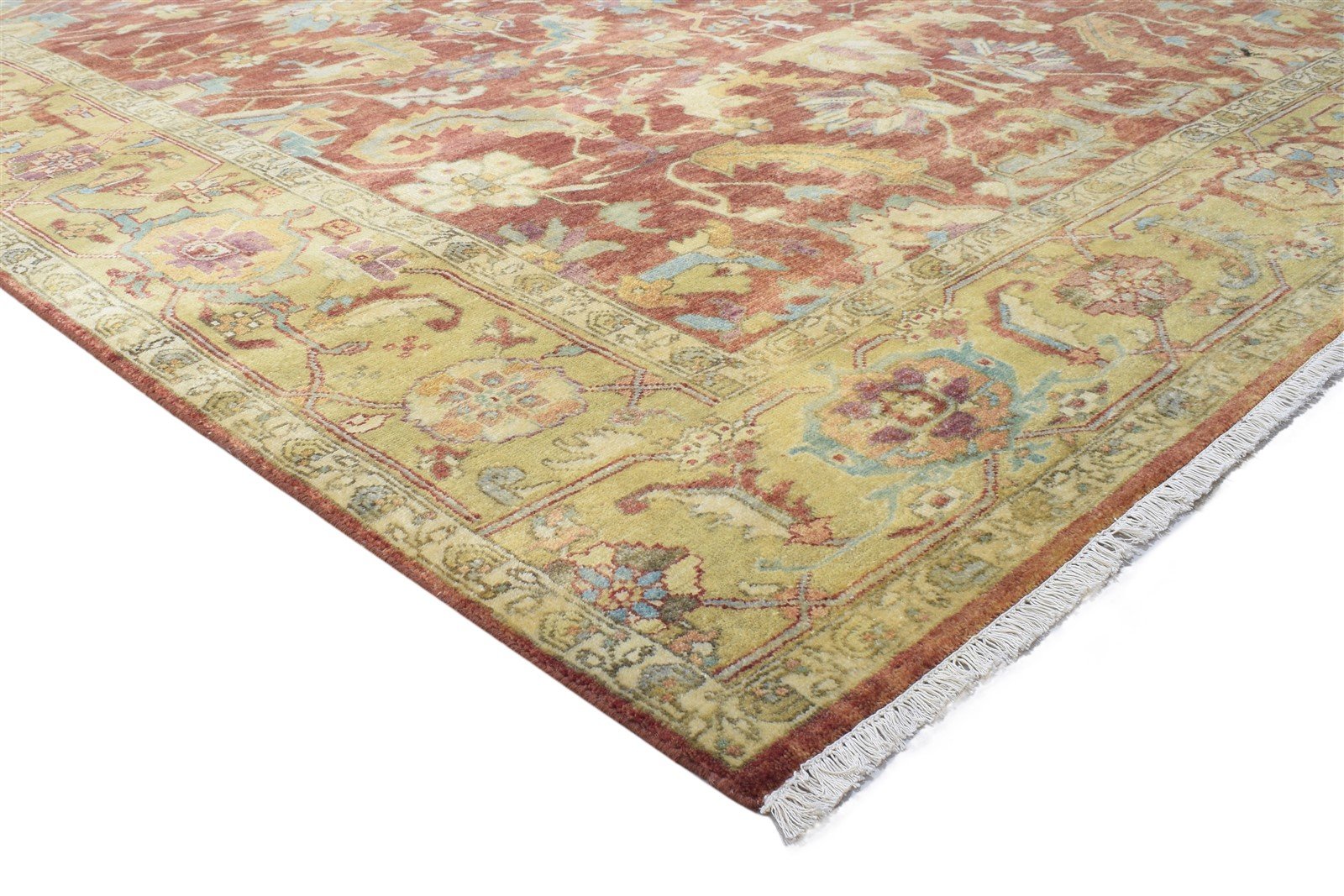 Wool Red Rug 8' X 10' Persian Hand Knotted Agra Oriental Large Carpet   7864193941653
