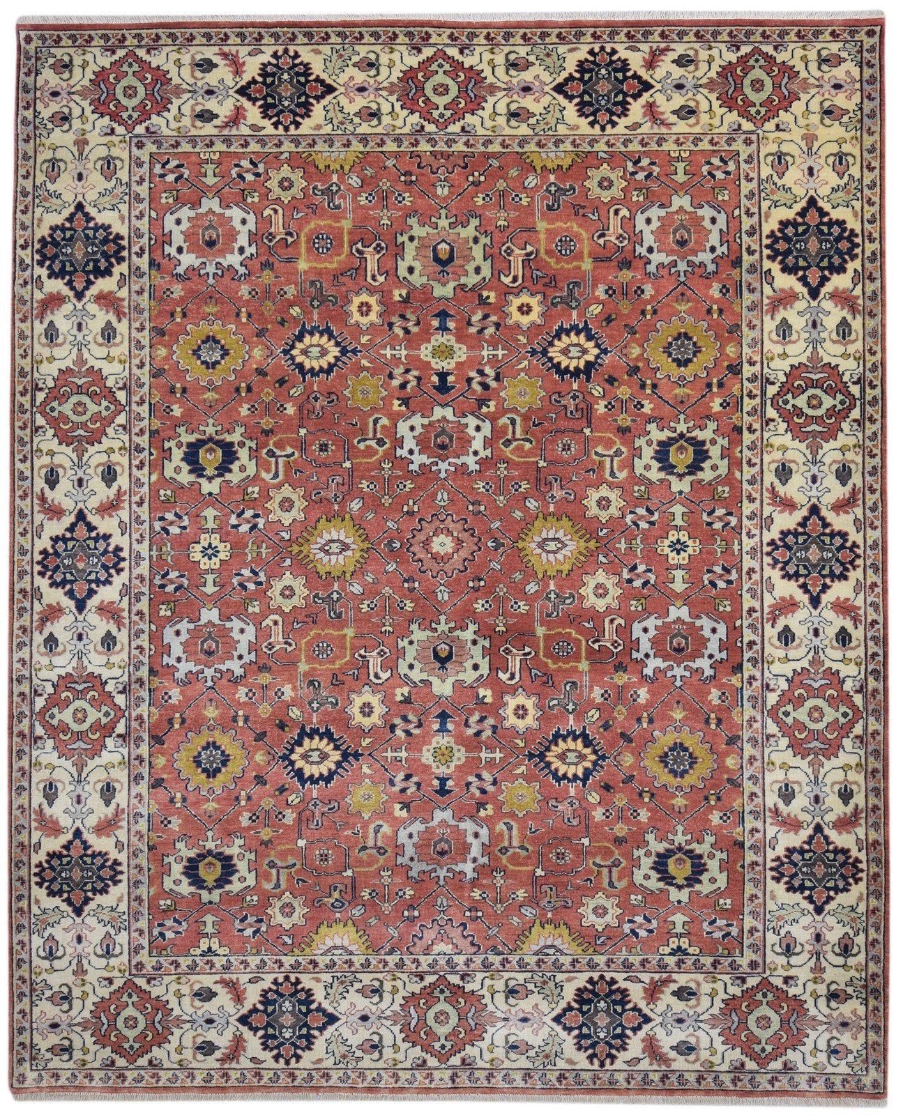 Wool Red Rug 8' X 10' Persian Hand Knotted Kashan Oriental Large Carpet   7864193548437