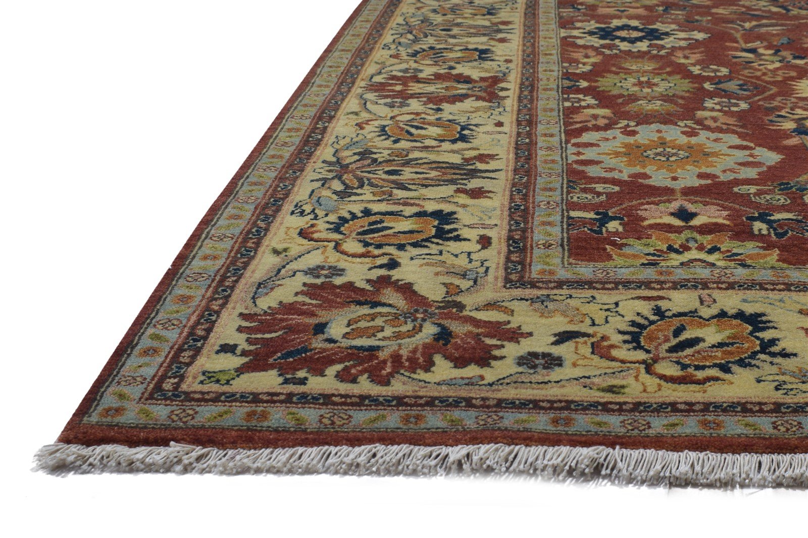 Wool Red Rug 8' X 10' Persien Hand Knotted Kashan Oriental Large Carpet   7864318328981