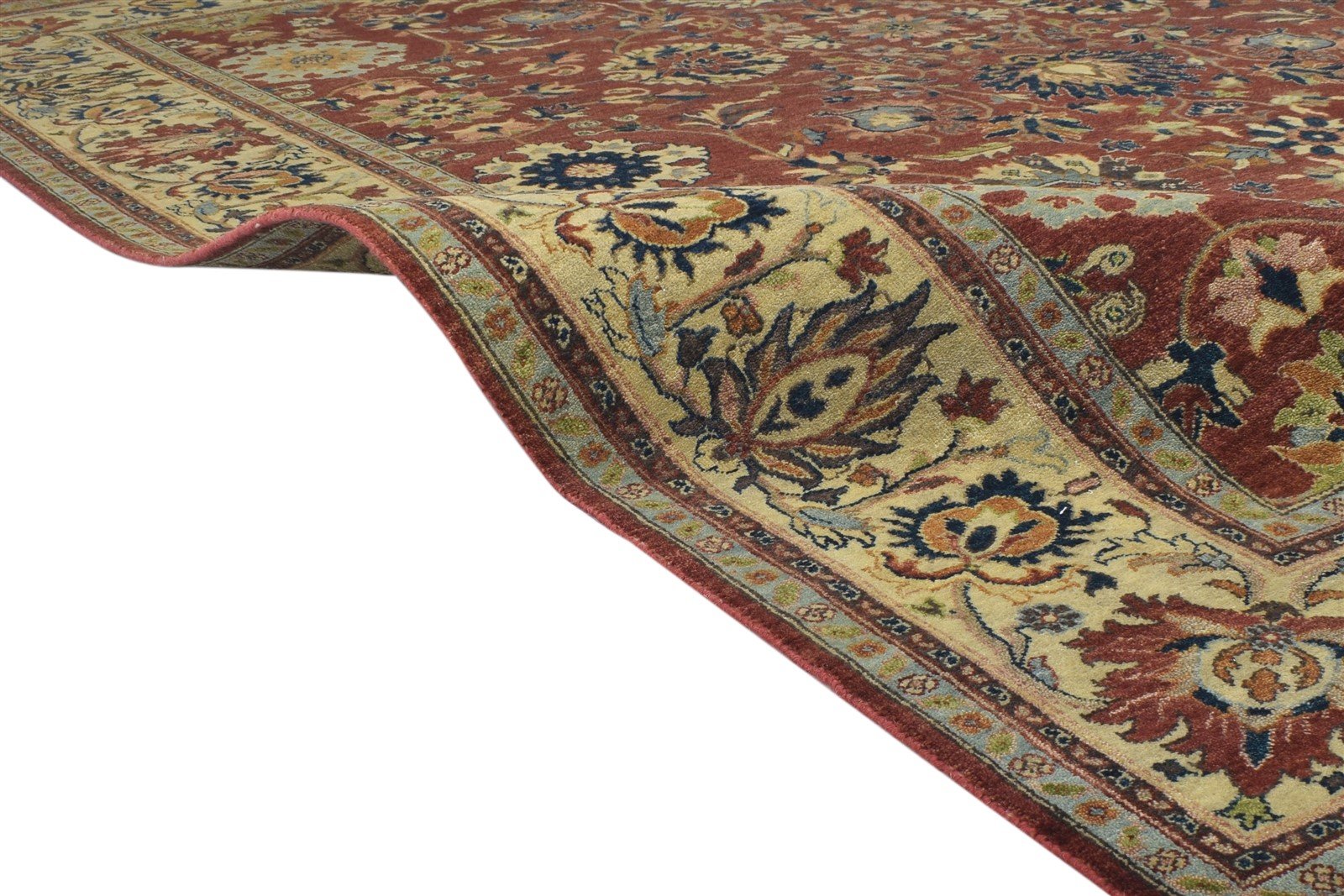 Wool Red Rug 8' X 10' Persien Hand Knotted Kashan Oriental Large Carpet   7864318328981
