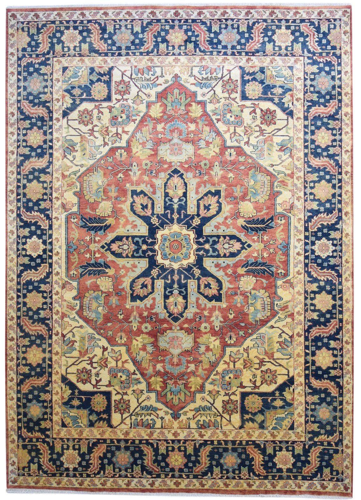 Wool Red Rug 8' X 12' Persian Hand Knotted Serapi Oriental Large Carpet   7864202461333