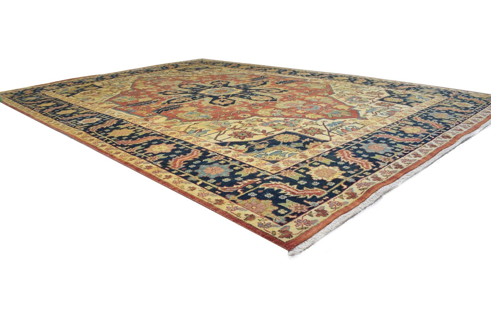 Wool Red Rug 8' X 12' Persian Hand Knotted Serapi Oriental Large Carpet   7864202461333