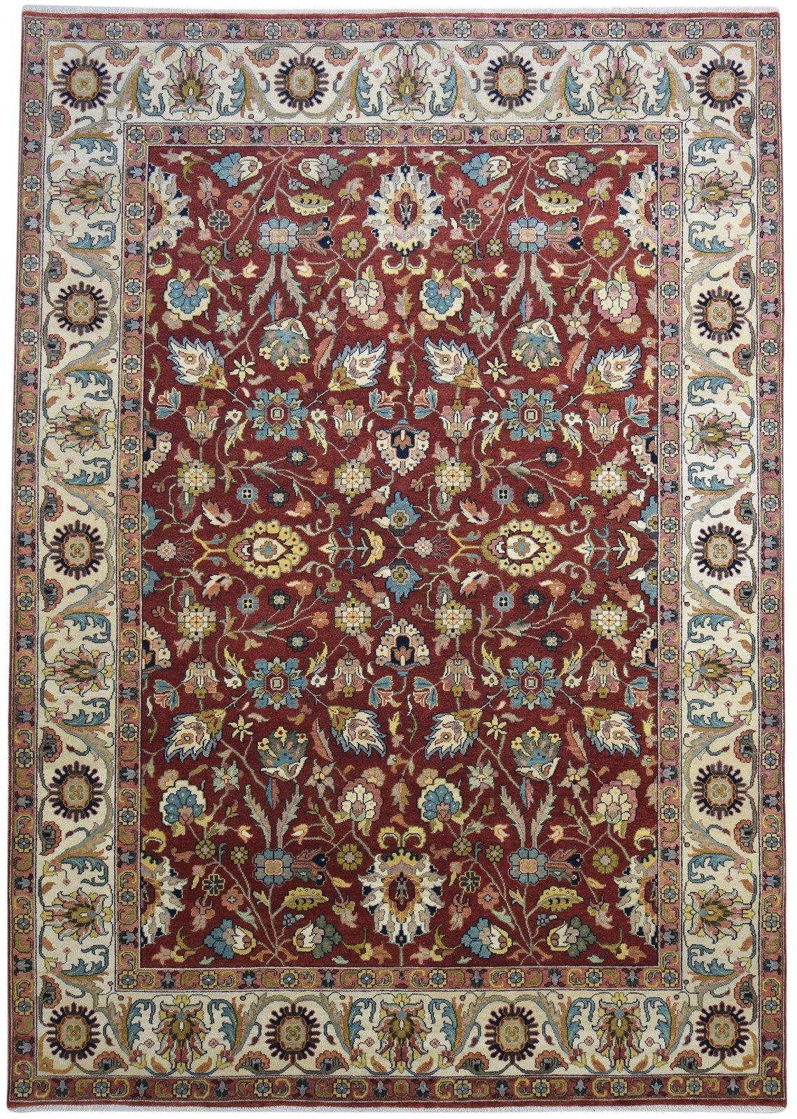 Wool Red Rug 9' X 12' Persian Hand Knotted Kashan Oriental Large Carpet   7864194597013