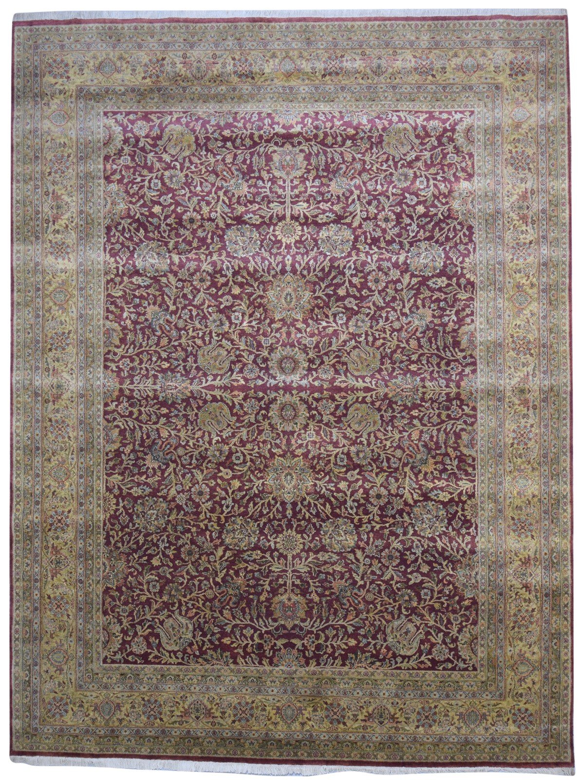 Wool Red Rug 9' X 12' Persian Hand Knotted Kashan Oriental Large Carpet   7864173199509