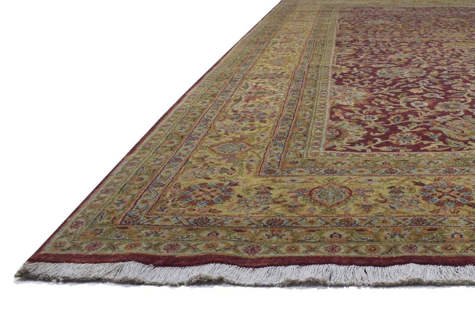 Wool Red Rug 9' X 12' Persian Hand Knotted Kashan Oriental Large Carpet   7864173199509