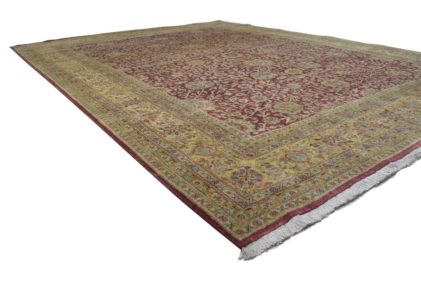 Wool Red Rug 9' X 12' Persian Hand Knotted Kashan Oriental Large Carpet   7864173199509