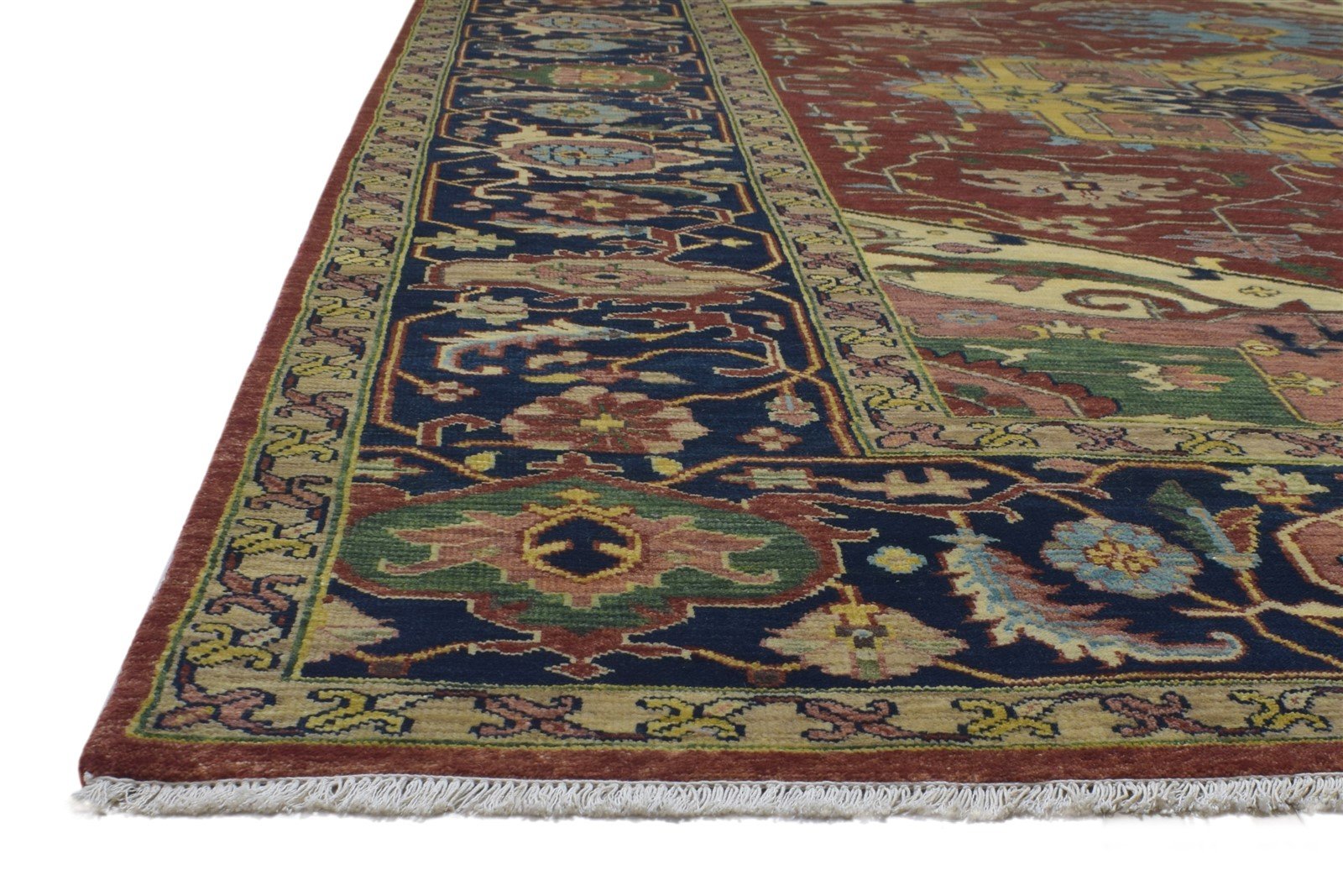 Wool Red Rug 9' X 12' Persian Hand Knotted Serapi Oriental Large Carpet   7864201117845