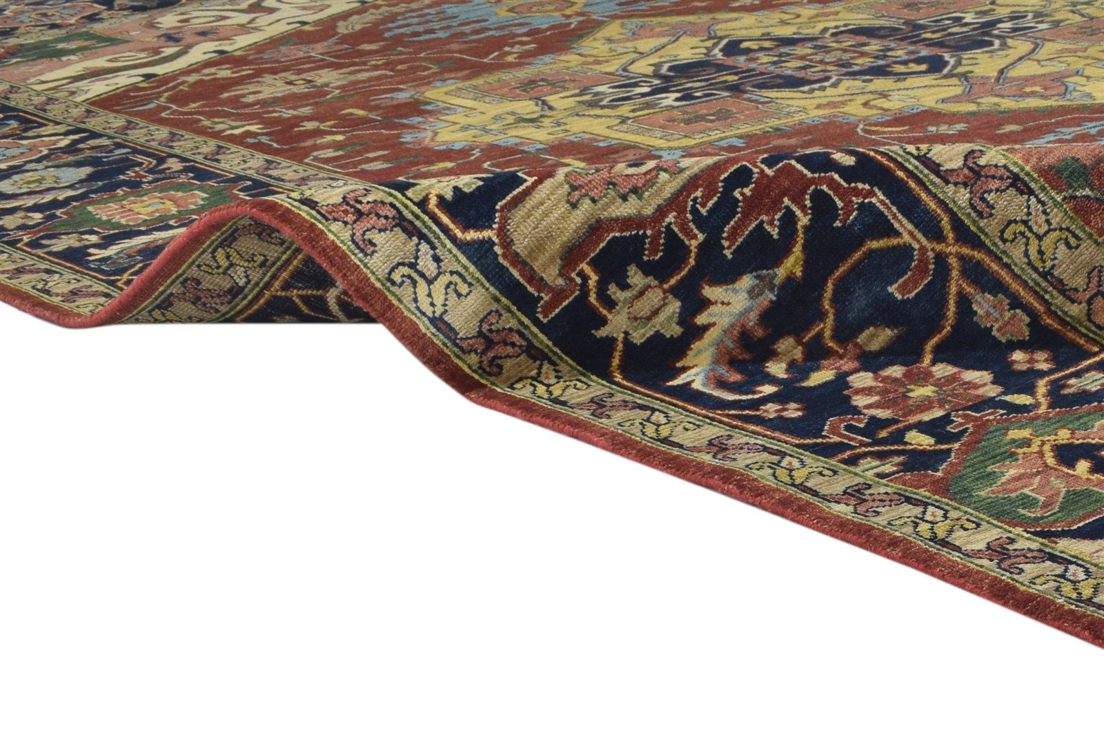 Wool Red Rug 9' X 12' Persian Hand Knotted Serapi Oriental Large Carpet   7864201117845