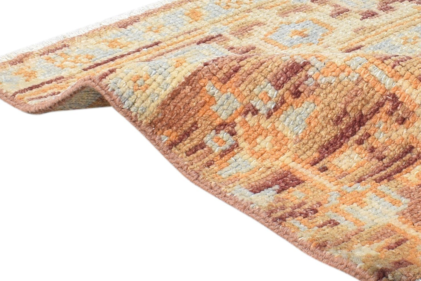 Wool Rust Rug 2' X 2' Persian Hand Knotted Kazak Oriental Small Carpet   7865152209045
