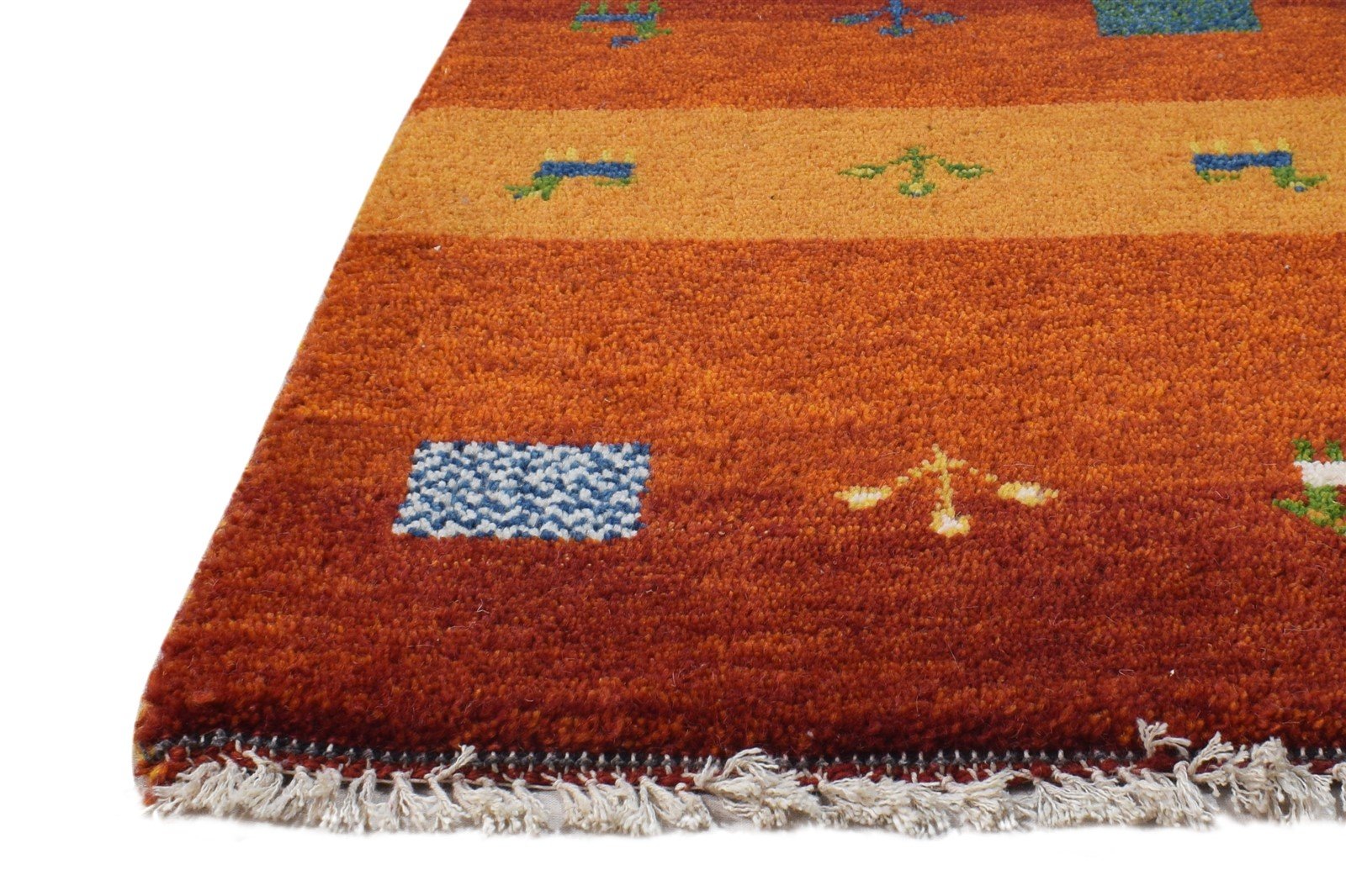Wool Rust Rug 2' X 2' Southwestern Hand Knotted Gabbeh Tribal Small Carpet   7865102106773