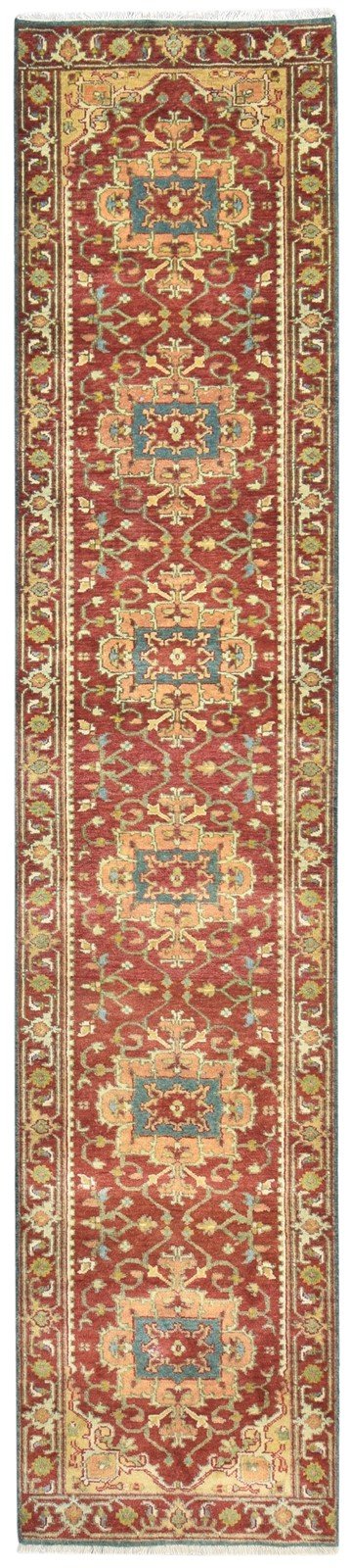 Wool Rust Rug 3' X 12' Persian Hand Knotted Kazak Oriental Small Runner   7864997478549