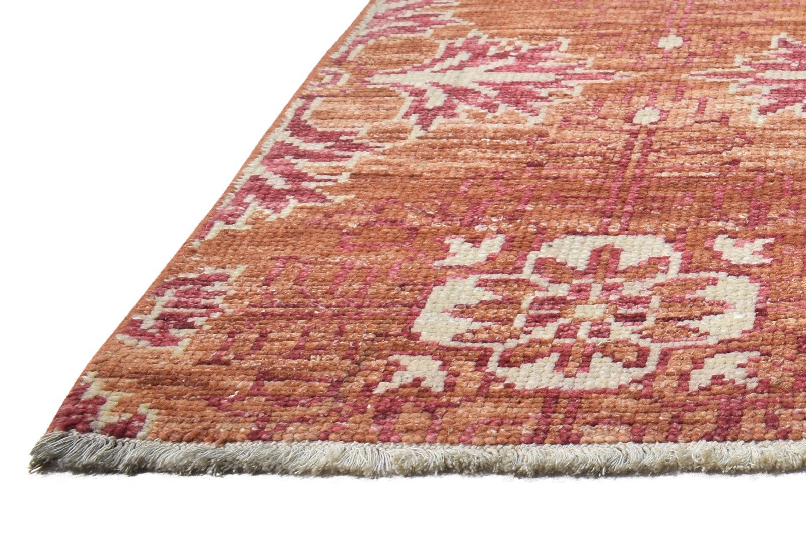 Wool Rust Rug 3' X 3' Persian Hand Knotted Moroccan Oriental Small Carpet   7864924012693