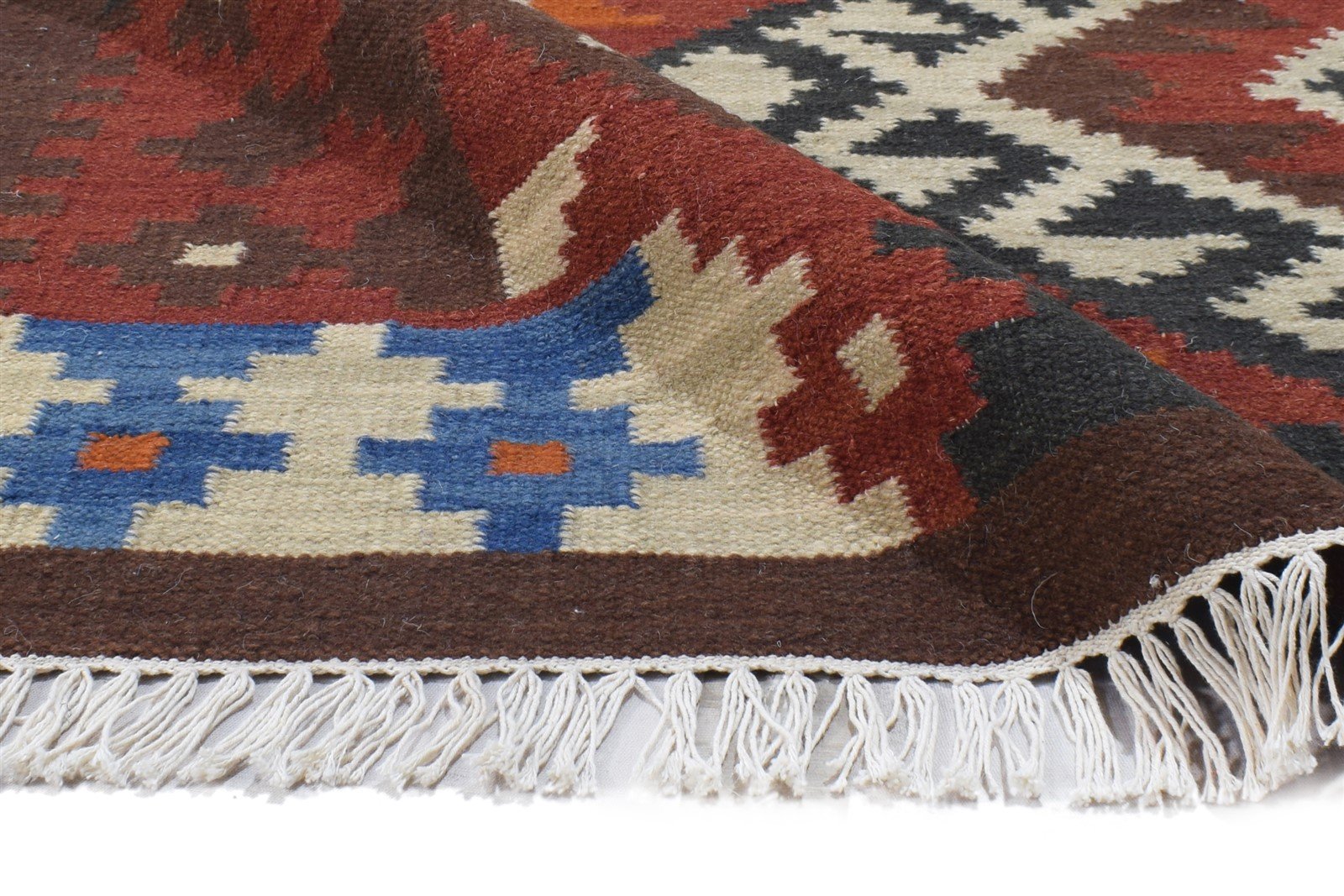 Wool Rust Rug 5' X 7' Persian Dhurrie Kazak Oriental Room Size Carpet   7865020711061