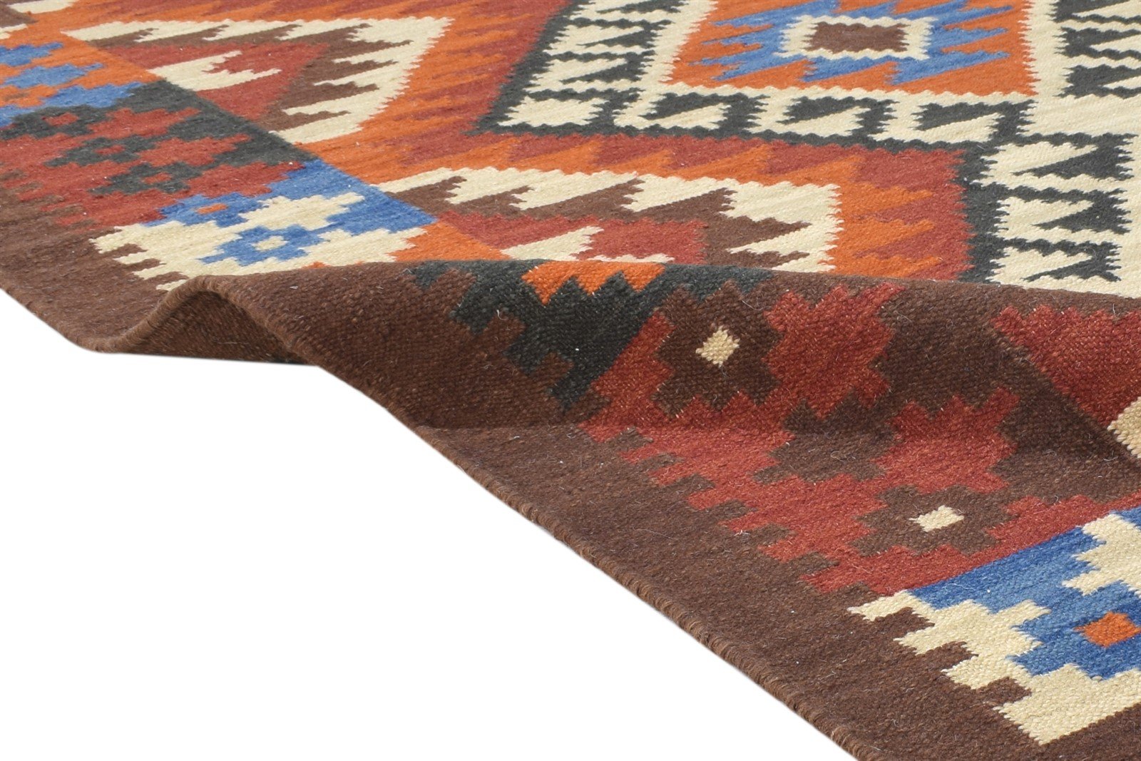 Wool Rust Rug 5' X 7' Persian Dhurrie Kazak Oriental Room Size Carpet   7865020711061