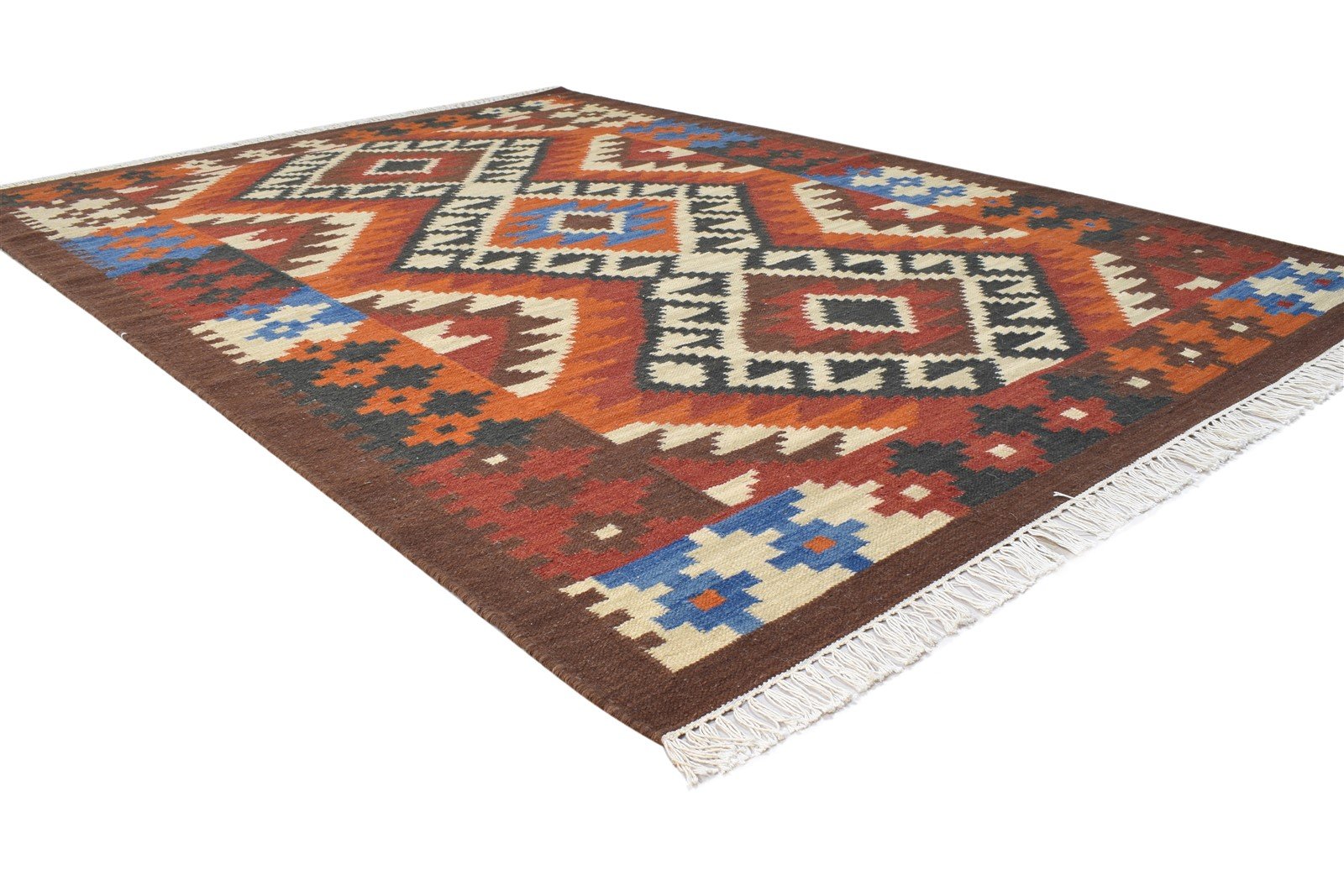 Wool Rust Rug 5' X 7' Persian Dhurrie Kazak Oriental Room Size Carpet   7865020711061