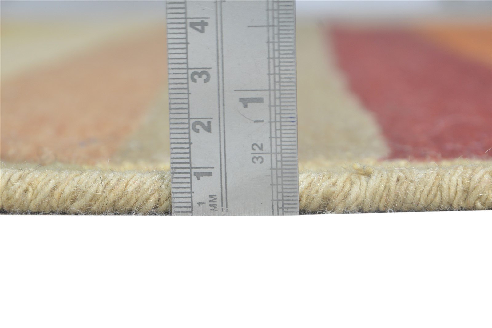Wool Rust Rug 6' X 8' Modern Dhurrie Scandinavian Striped Room Size Carpet   7865079955605