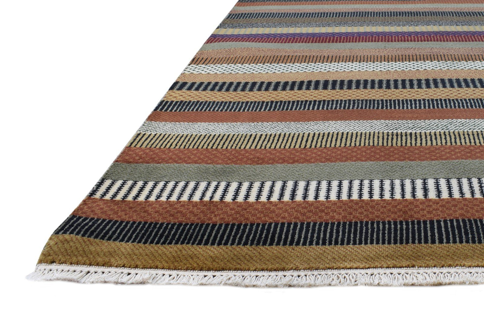 Wool Rust Rug 8' X 10' Modern Hand Knotted Agra Grass Trellis Large Carpet   7865149456533
