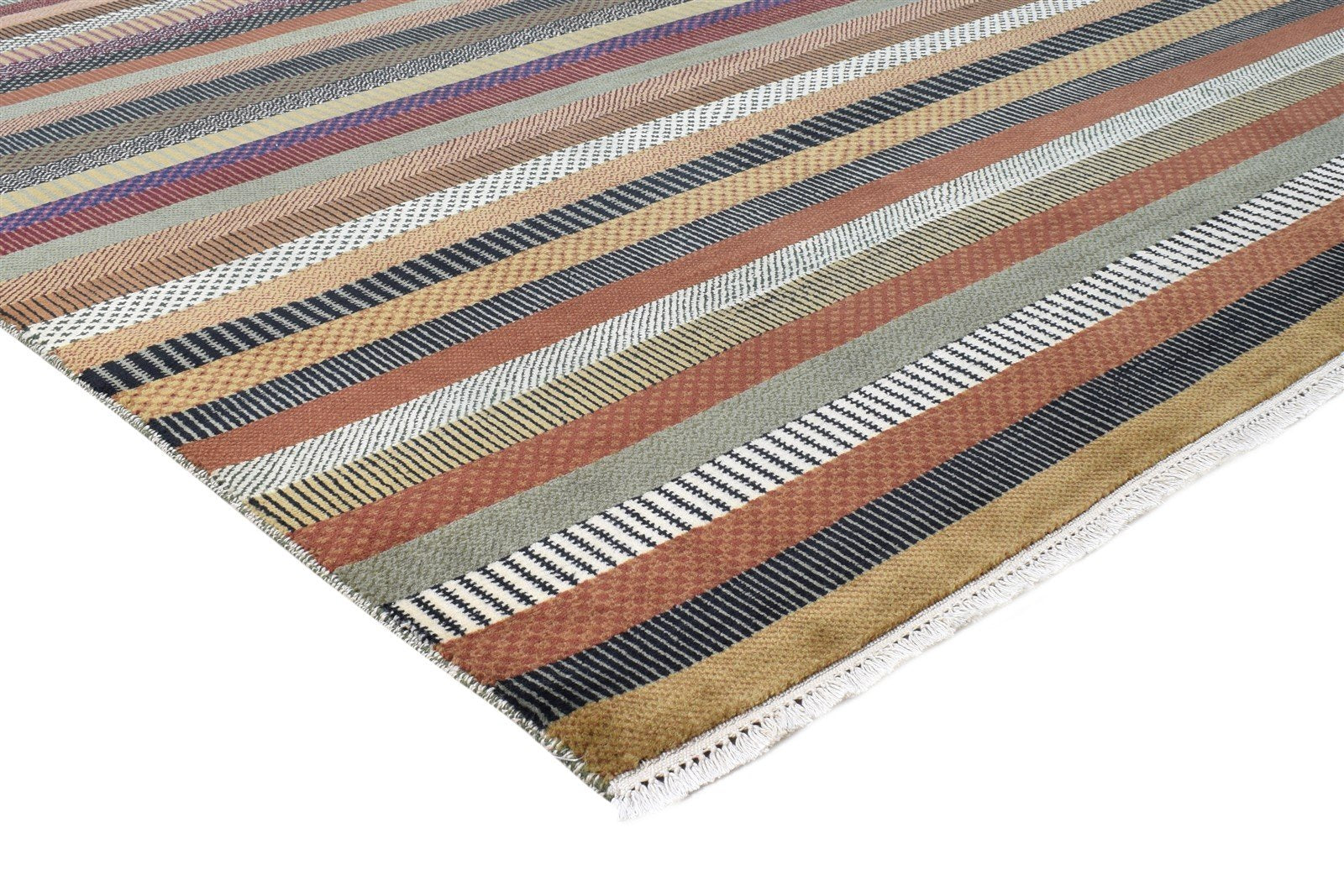 Wool Rust Rug 8' X 10' Modern Hand Knotted Agra Grass Trellis Large Carpet   7865149456533