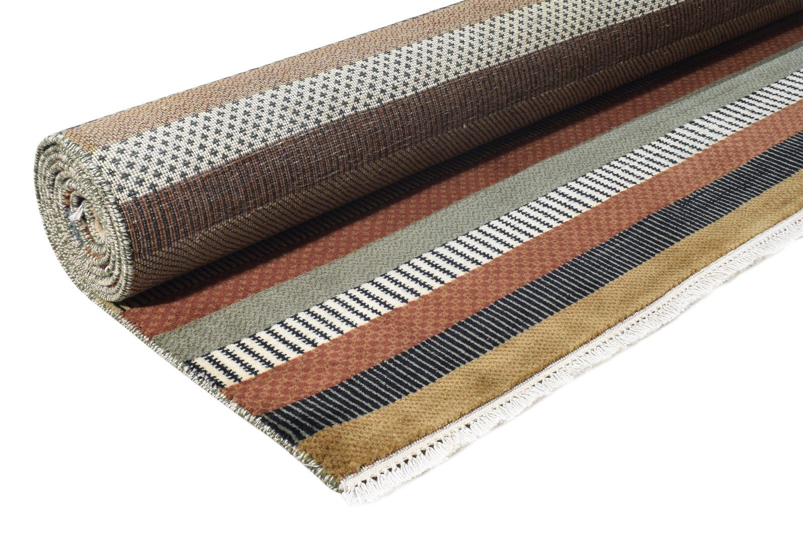 Wool Rust Rug 8' X 10' Modern Hand Knotted Agra Grass Trellis Large Carpet   7865149456533