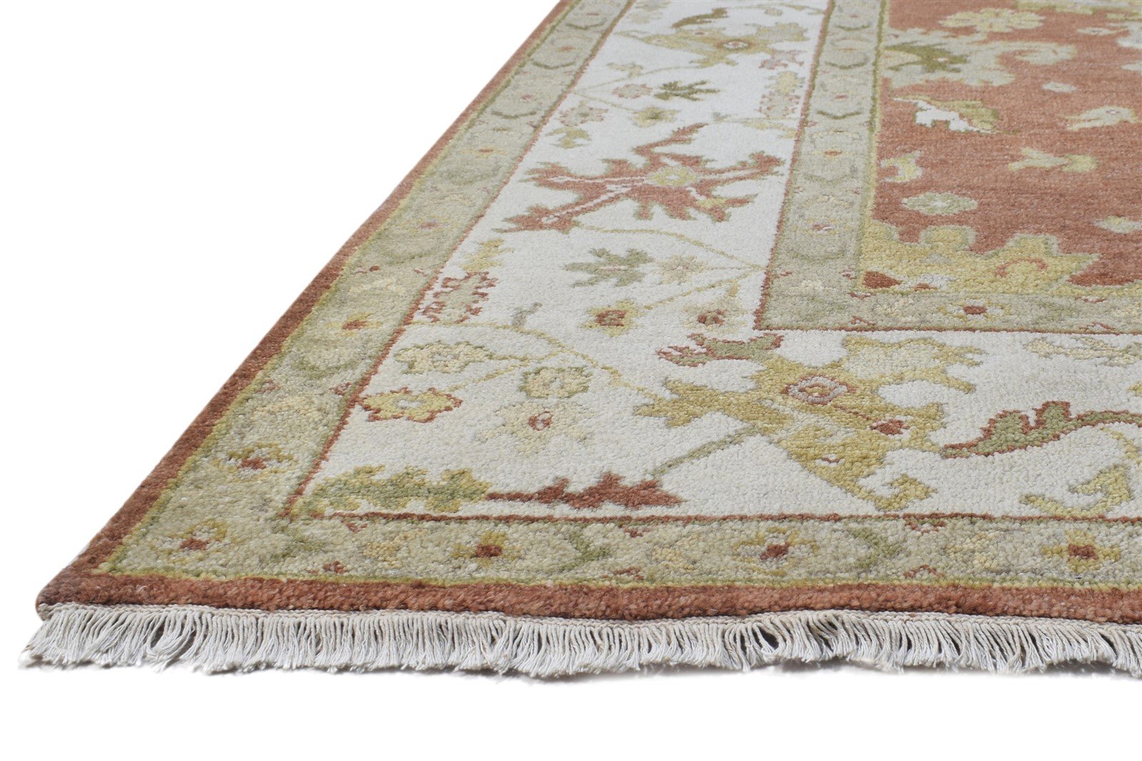 Wool Rust Rug 8' X 9' Persian Hand Knotted Oushak Oriental Large Carpet   7864494882965
