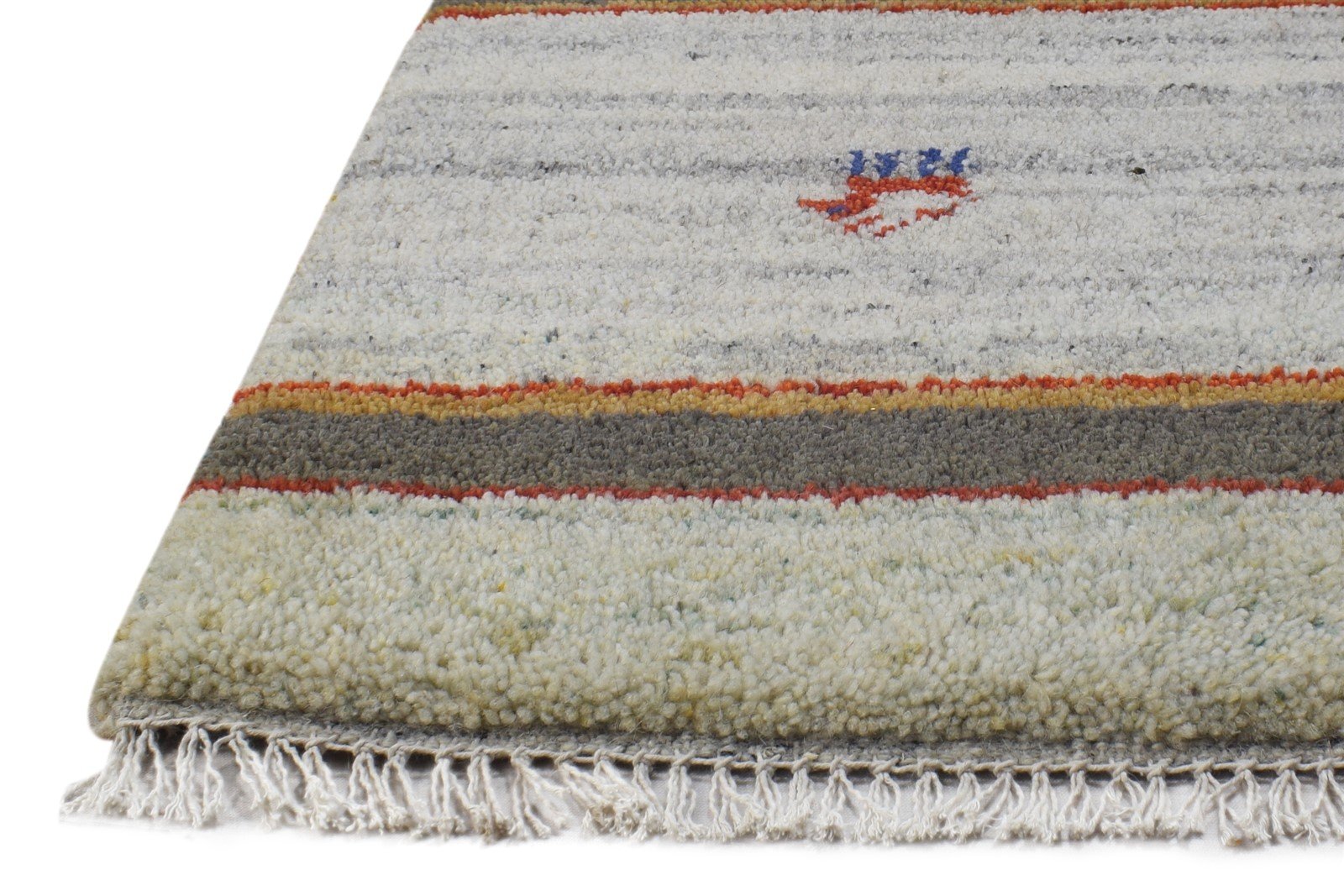 Wool Sage Rug 1' X 2' Tribal Hand Knotted Gabbeh Southwestern Small Carpet   7864501338261