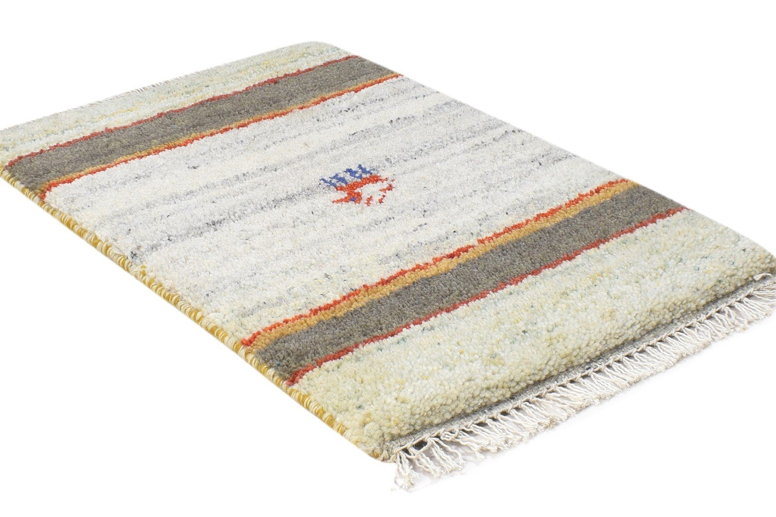 Latia Wool Sage Rug 1' X 2' Tribal Hand Knotted Gabbeh Southwestern   7864501338261